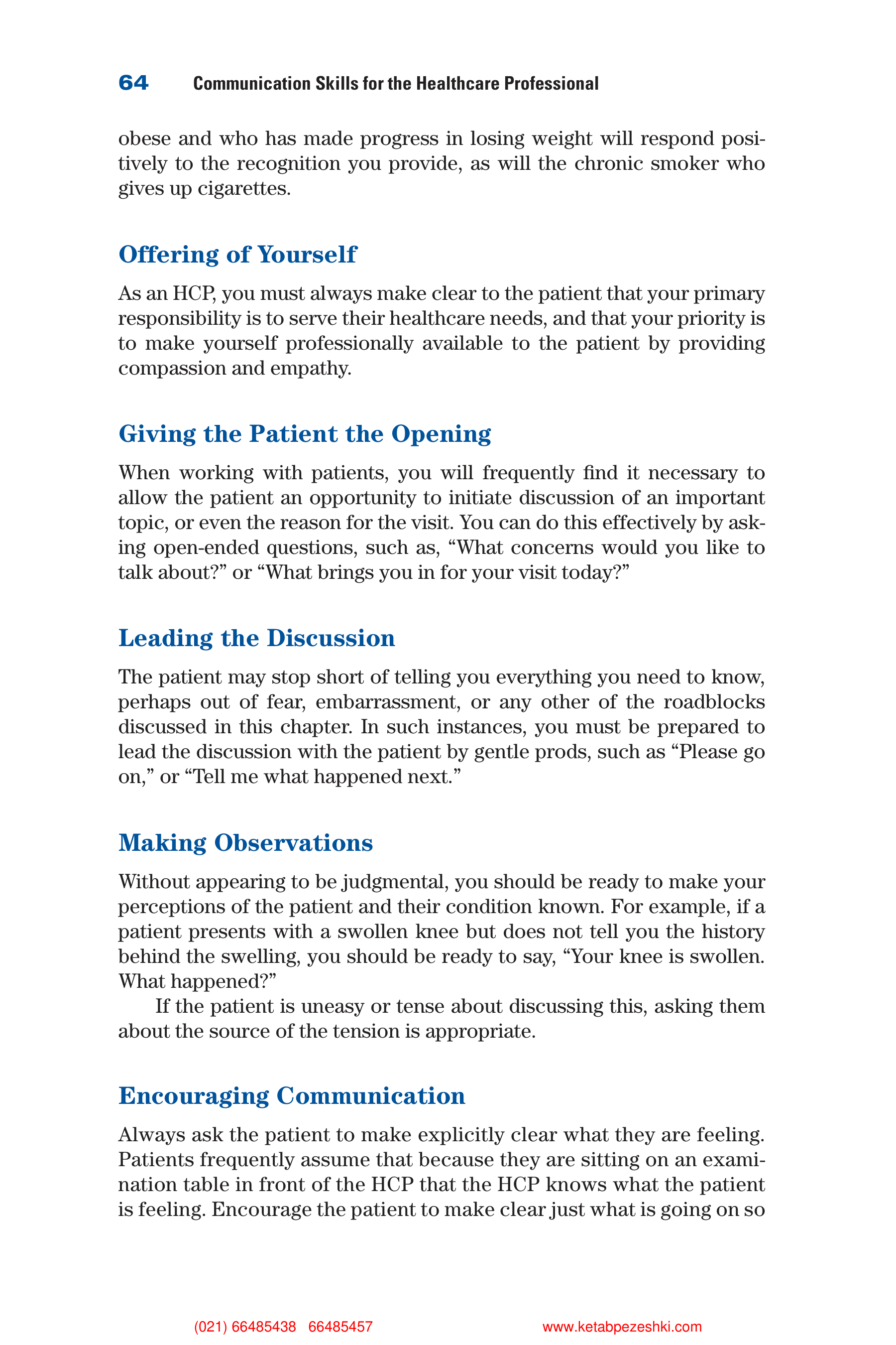 Communication Skills for Health Care Professionals — page 79