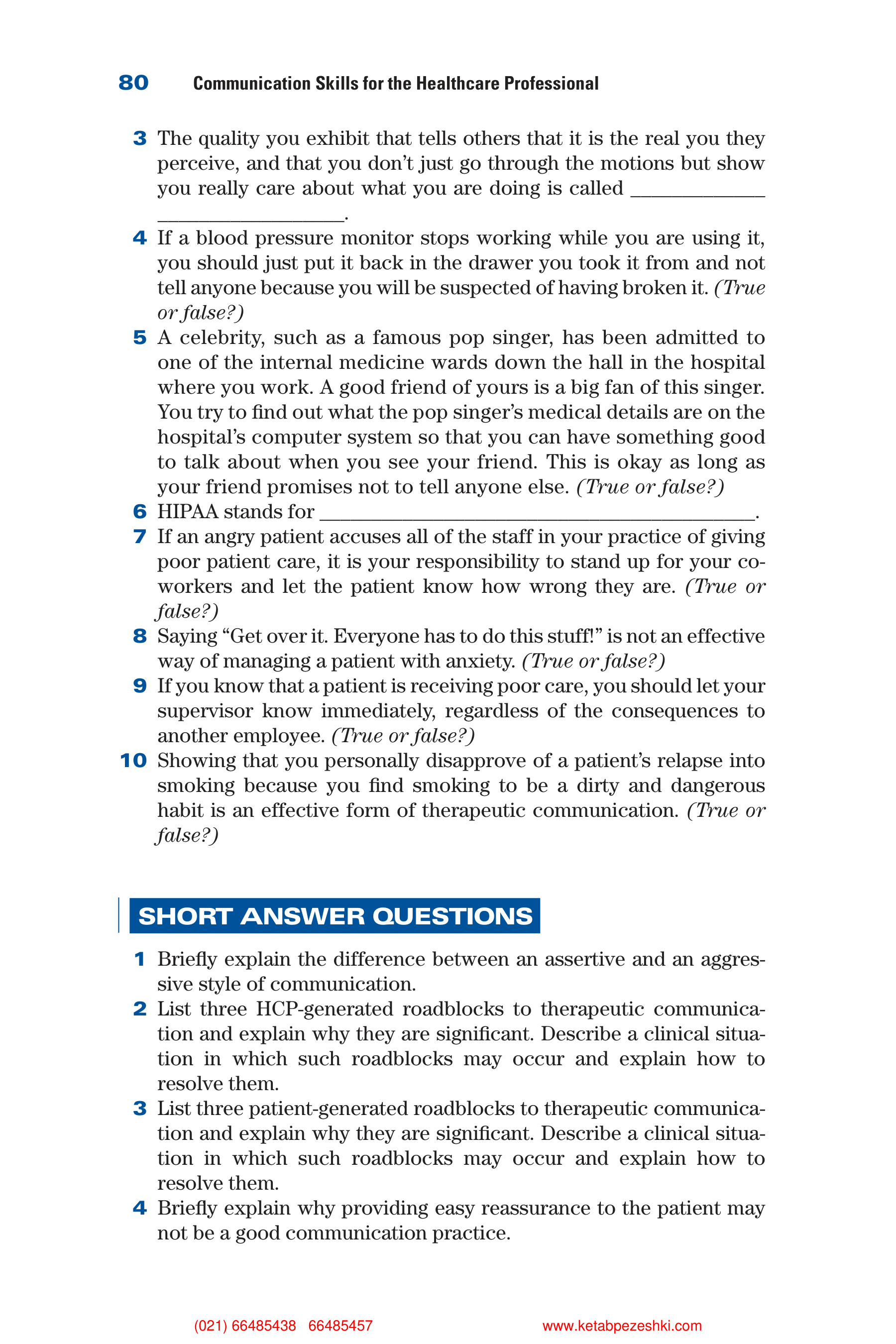 Communication Skills for Health Care Professionals — page 95