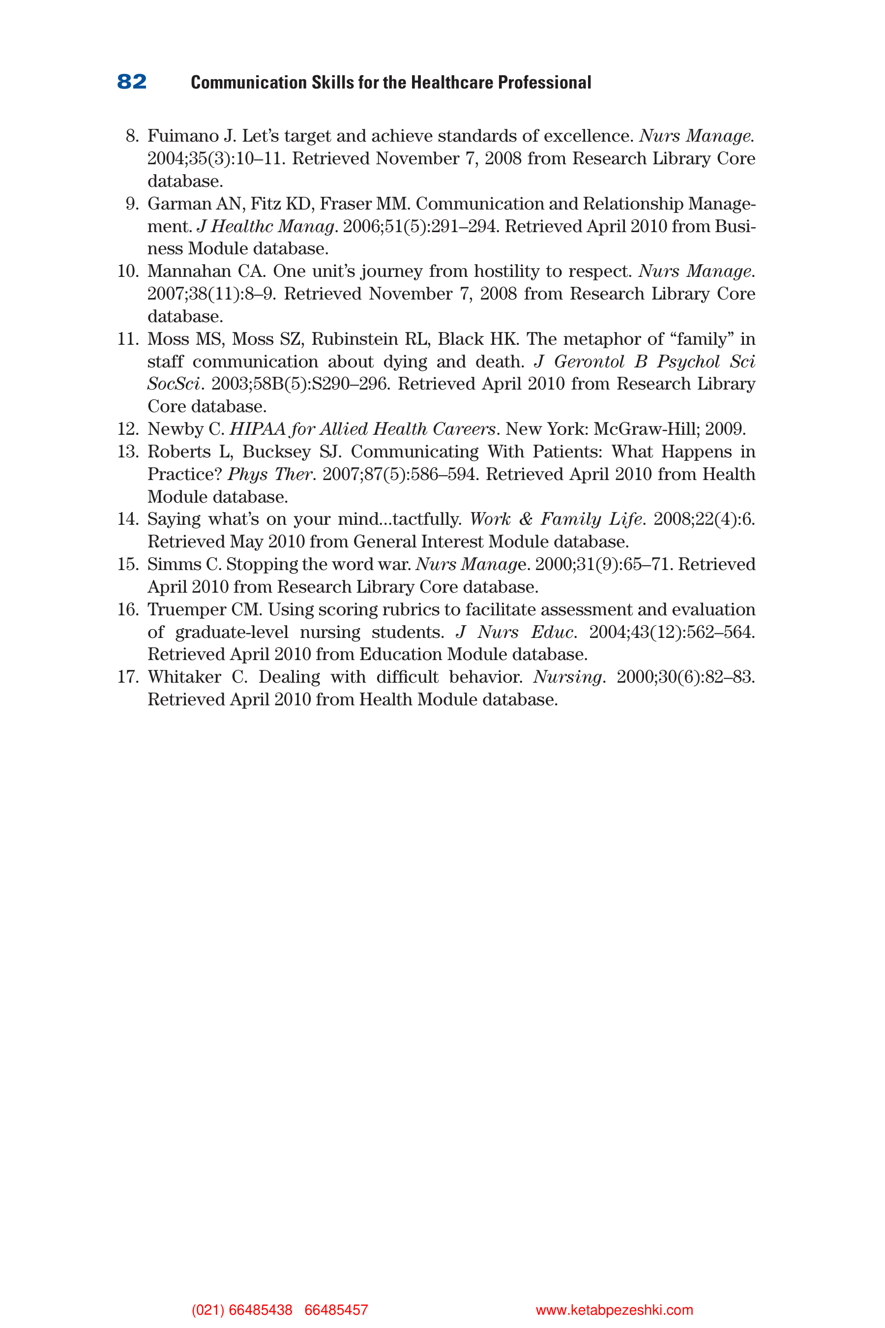 Communication Skills for Health Care Professionals — page 97