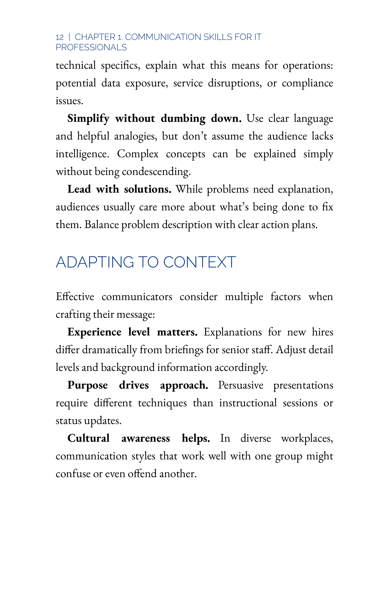 Communication Skills for IT Professionals — page 30