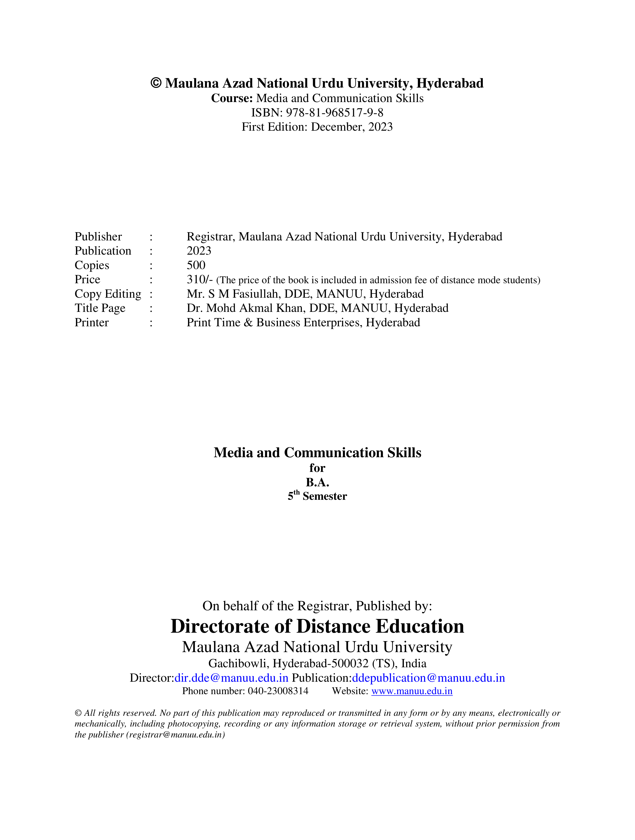 Communication Skills for Media Management — page 2