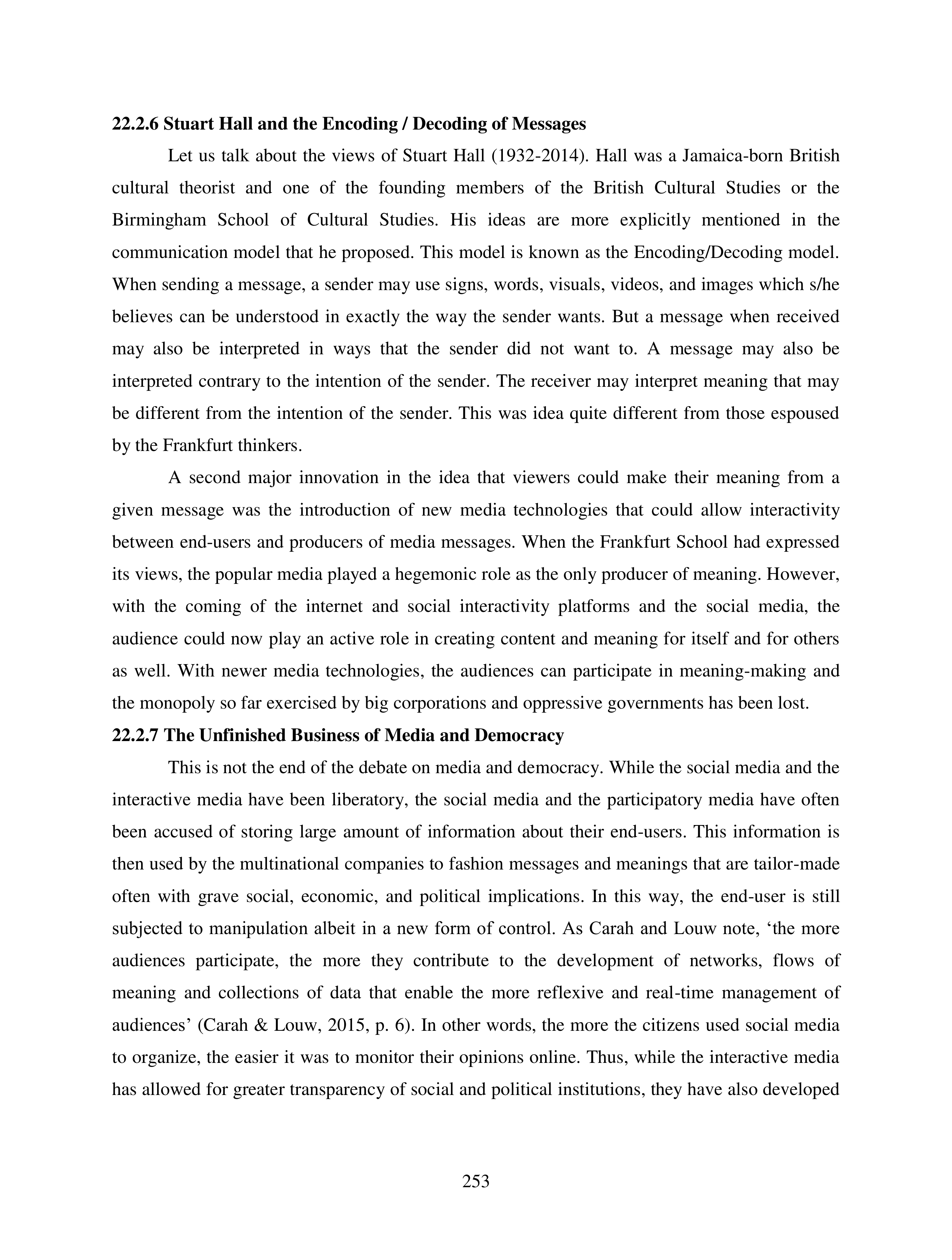 Communication Skills for Media Management — page 253