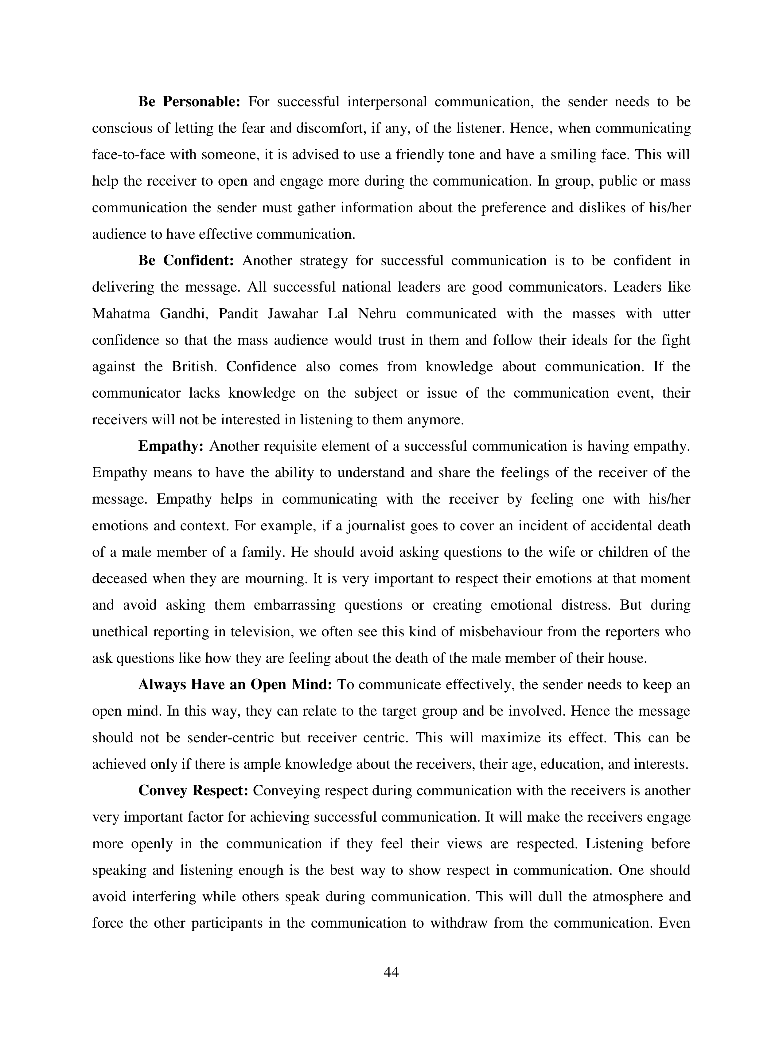 Communication Skills for Media Management — page 44