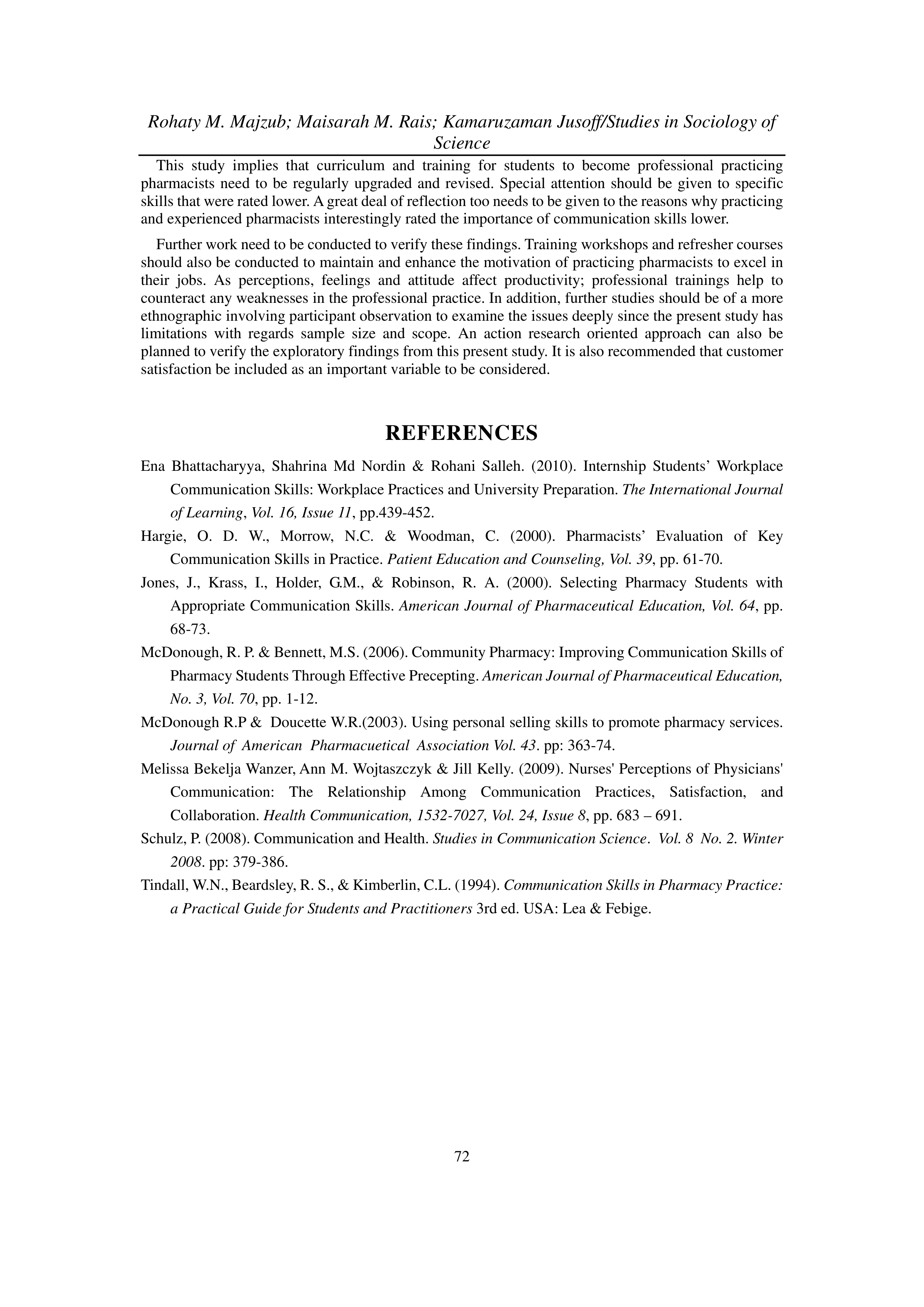 Communication Skills for Pharmacists — page 6