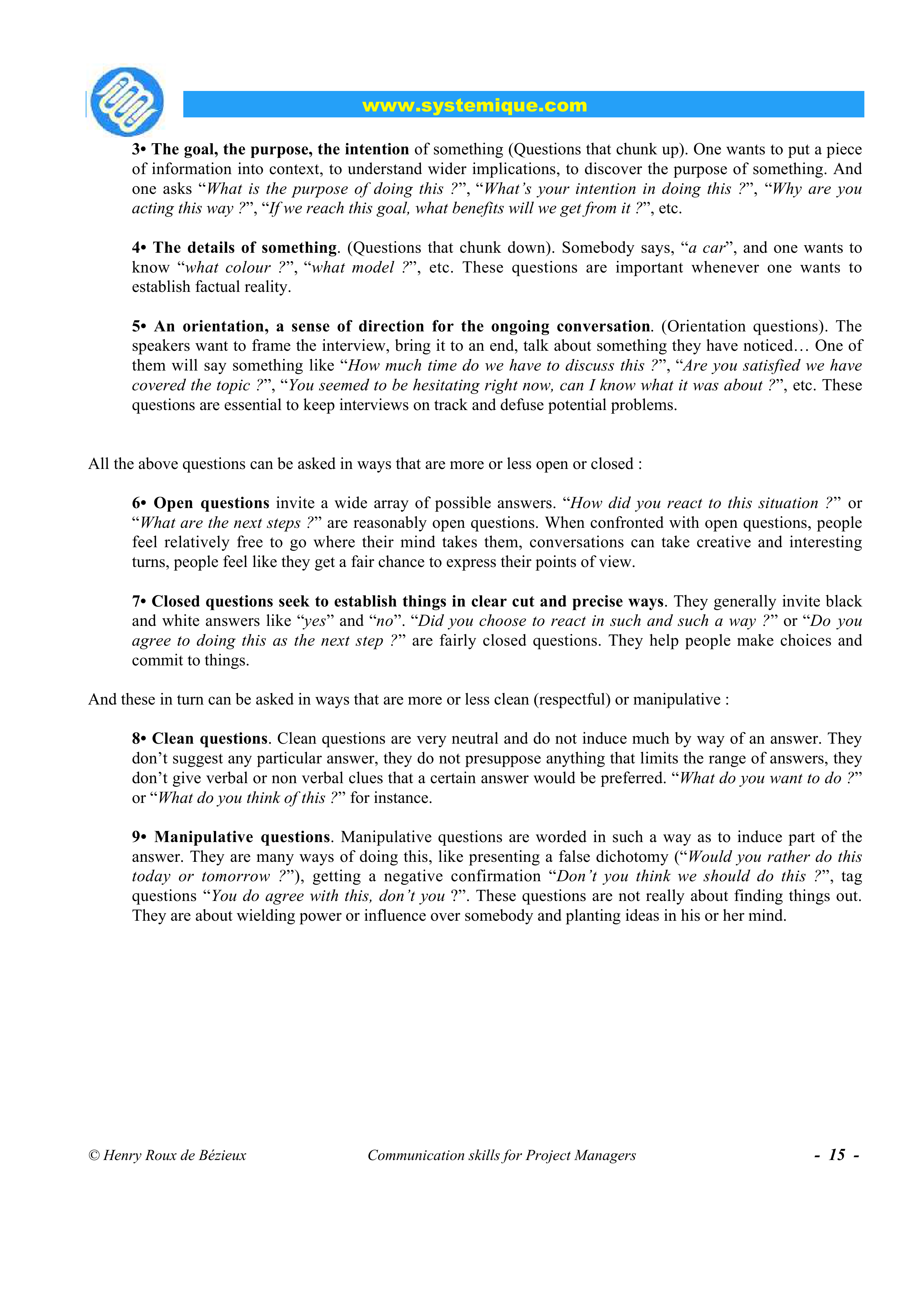 Communication Skills for Project Managers — page 15