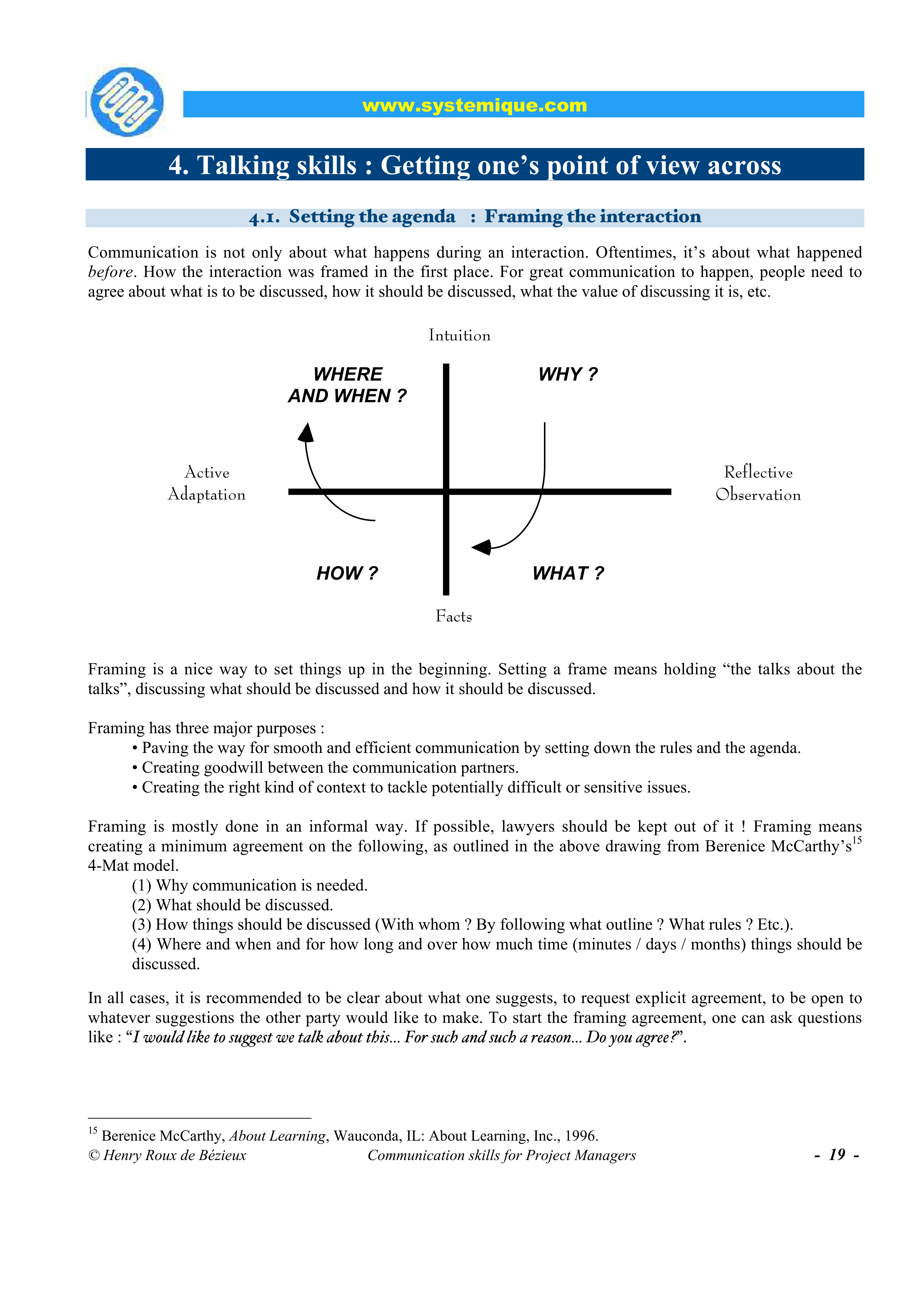 Communication Skills for Project Managers — page 19