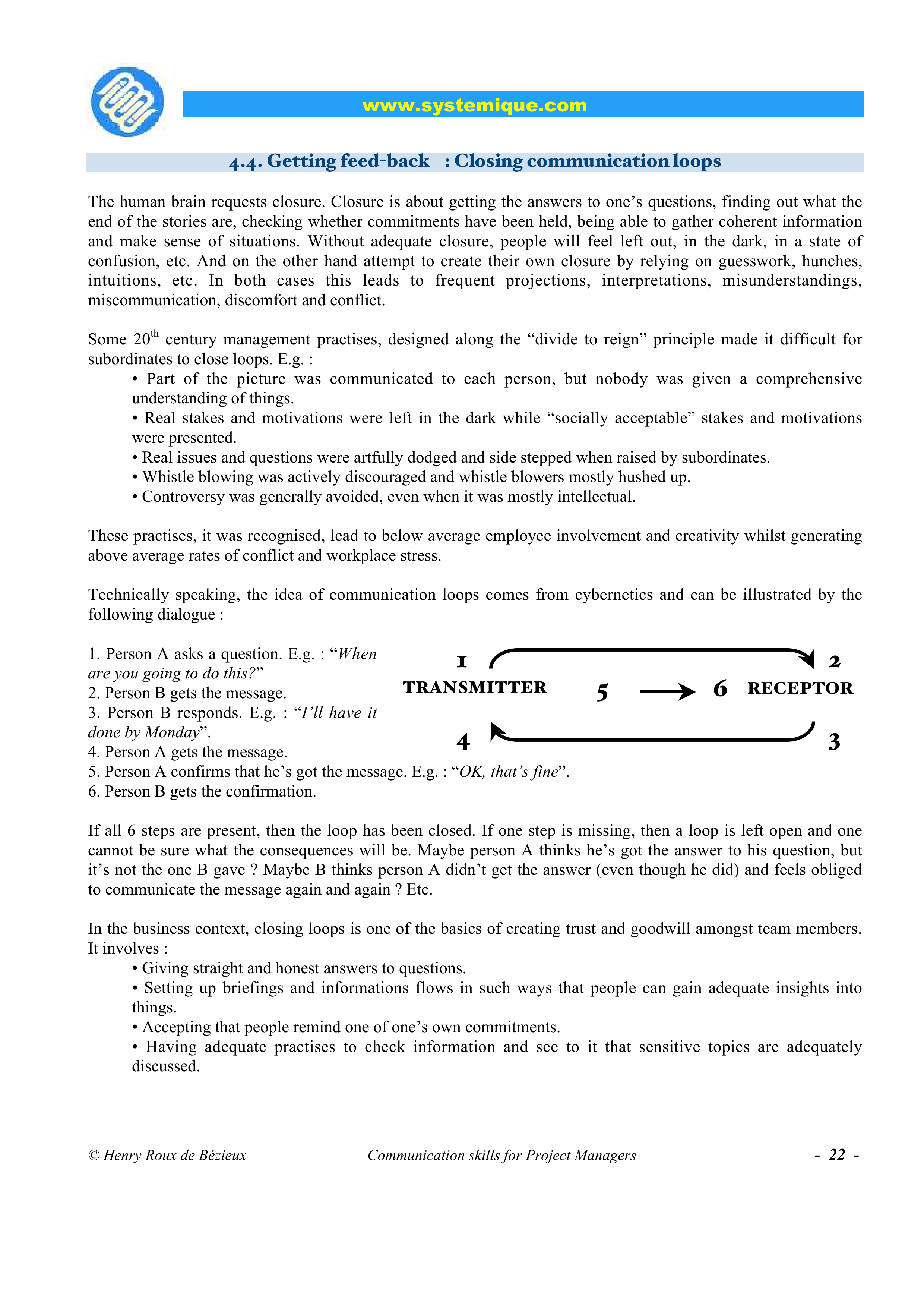 Communication Skills for Project Managers — page 22