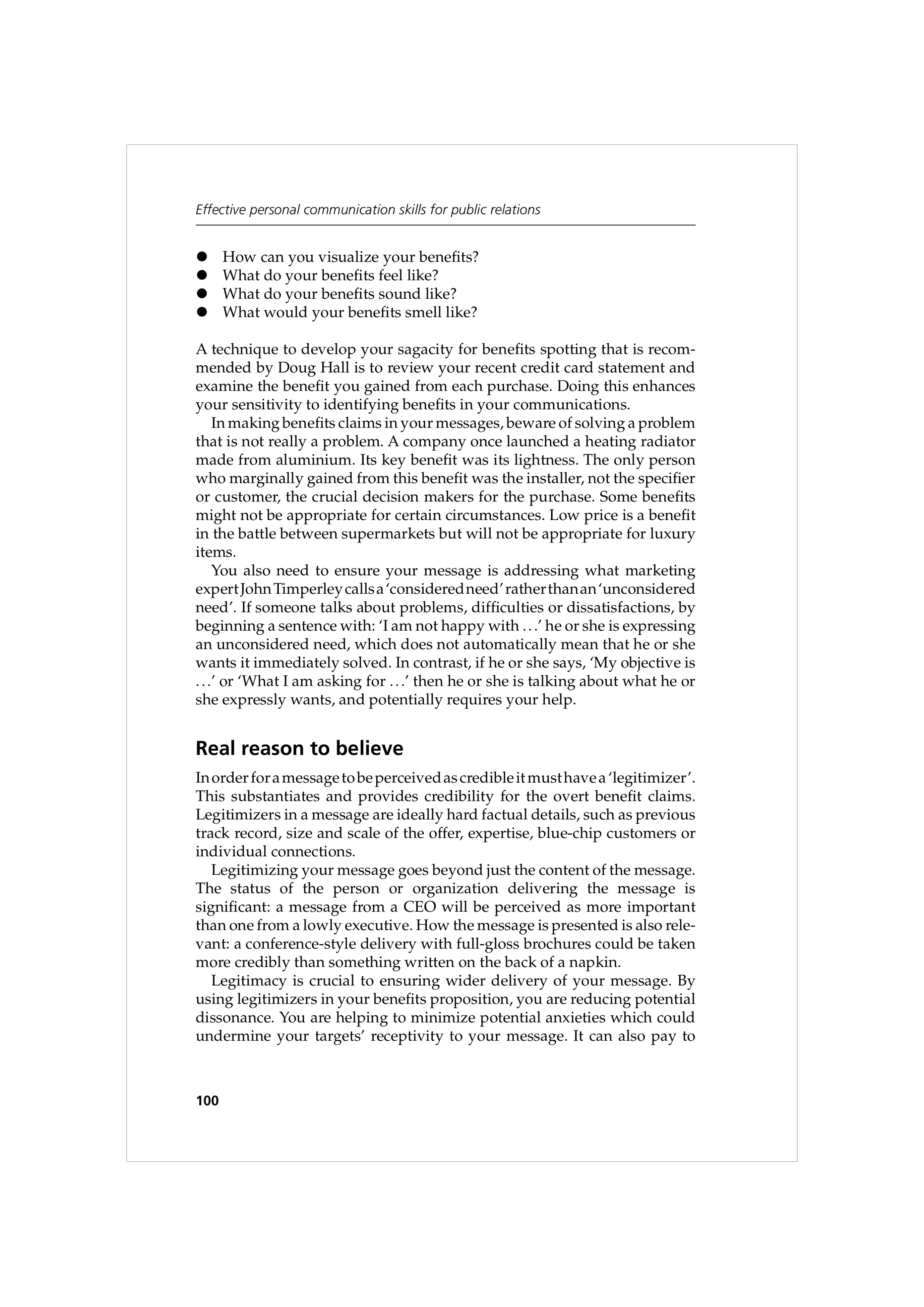 Communication Skills for Public Relations — page 113