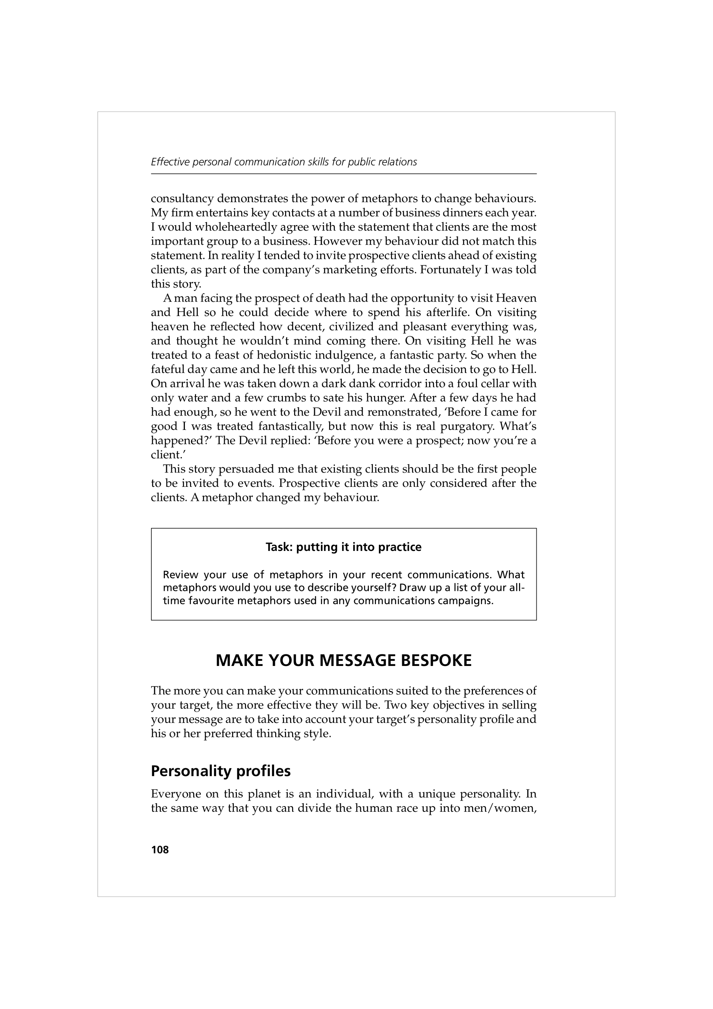 Communication Skills for Public Relations — page 121
