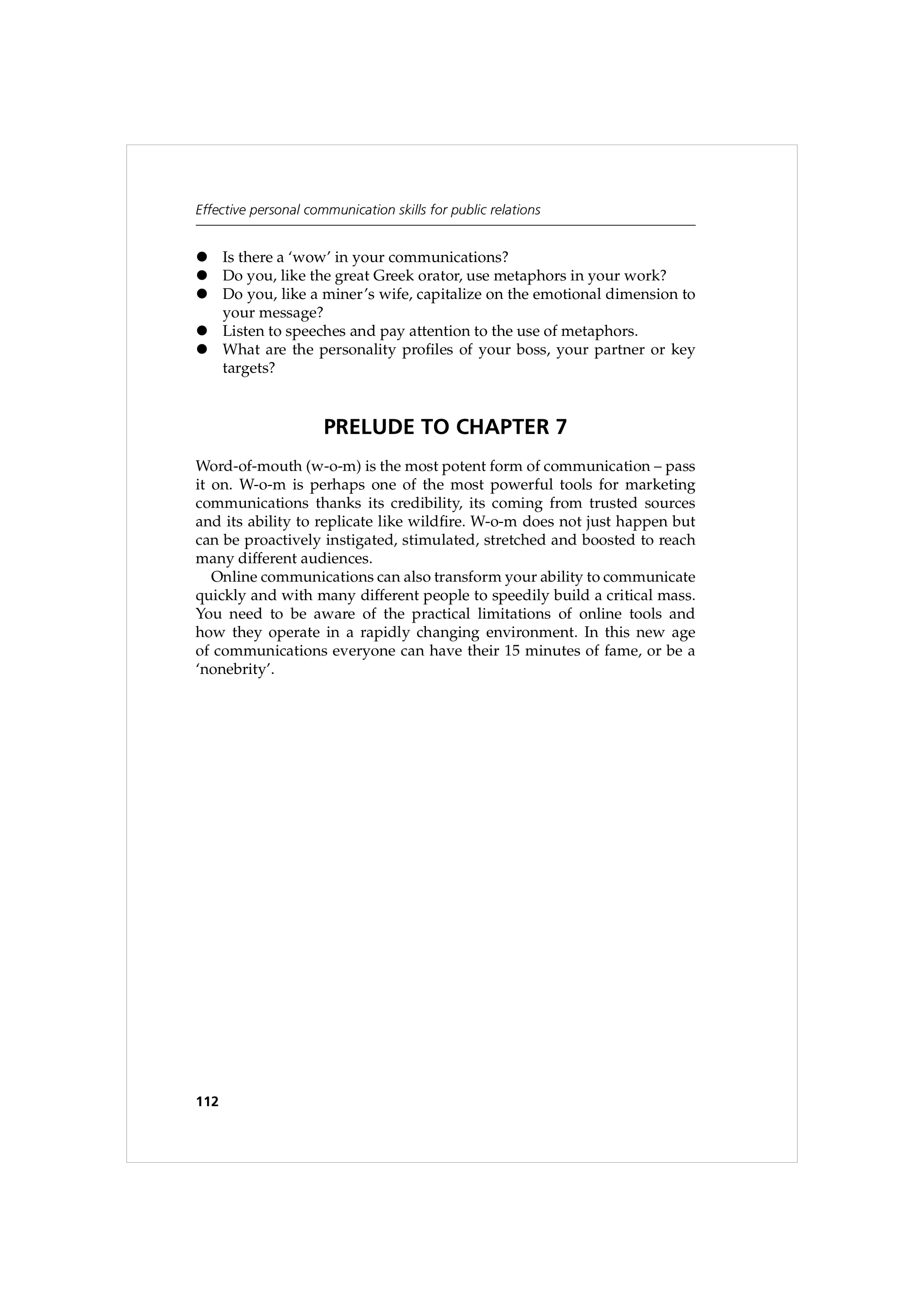 Communication Skills for Public Relations — page 125