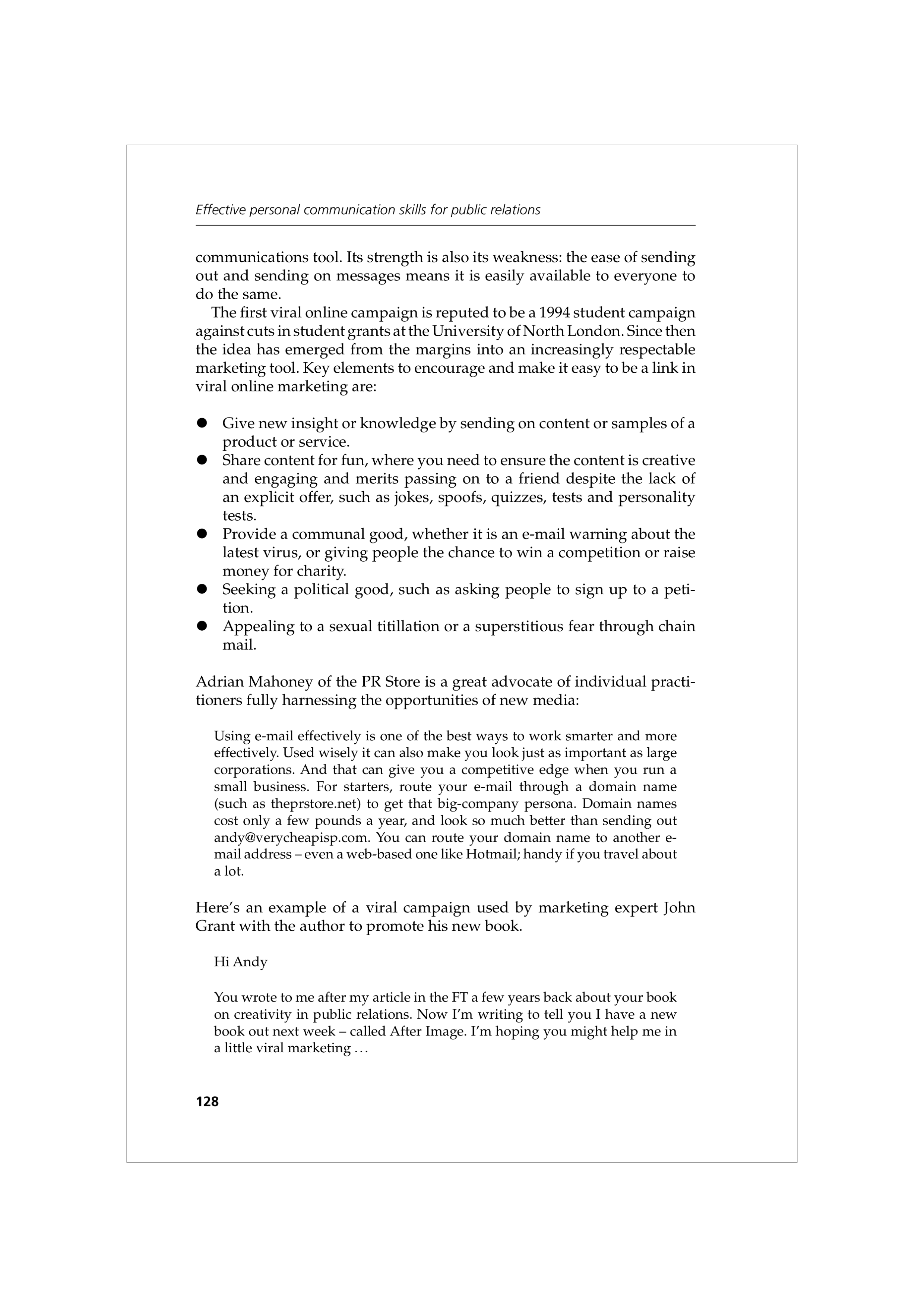 Communication Skills for Public Relations — page 141
