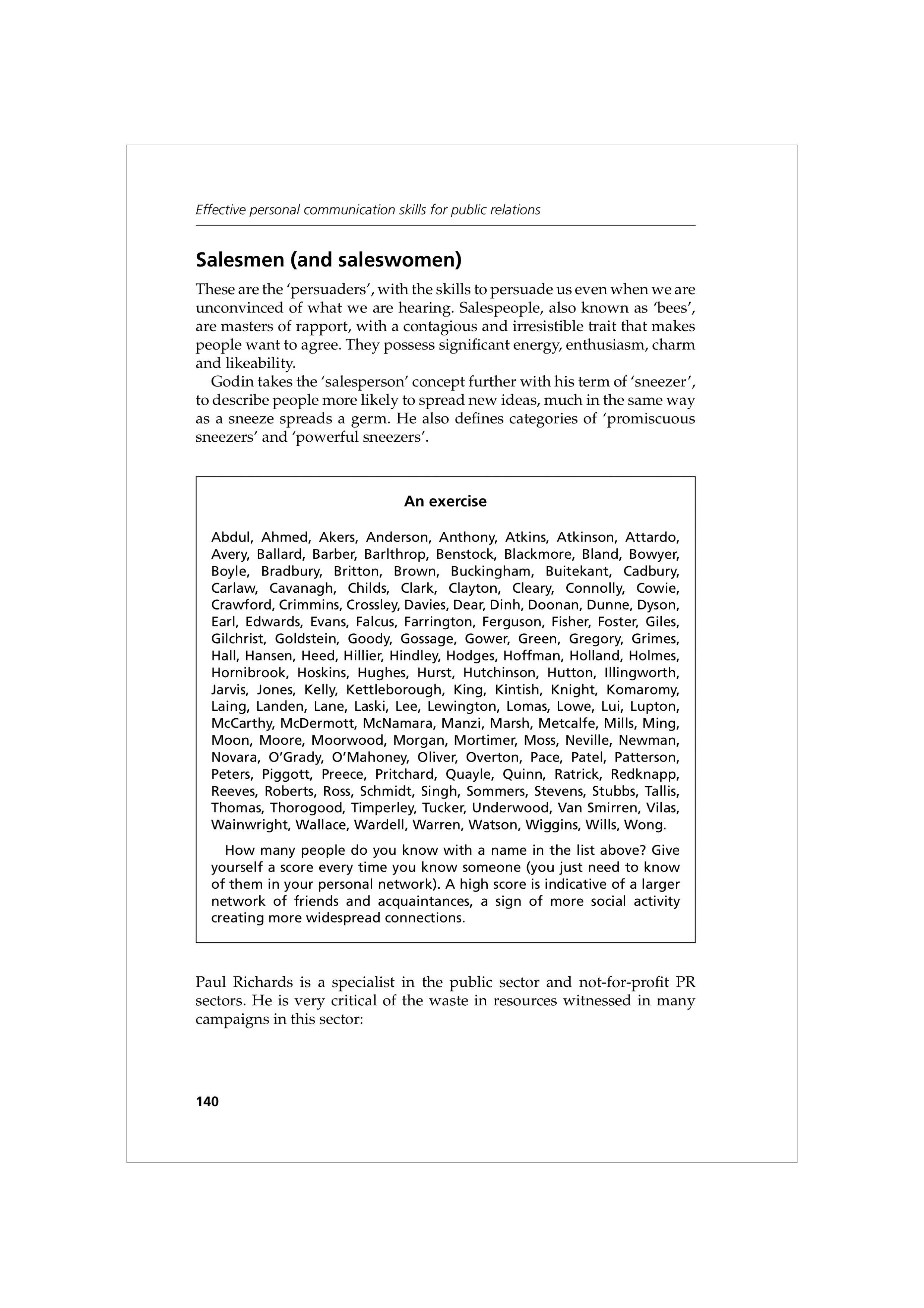 Communication Skills for Public Relations — page 153