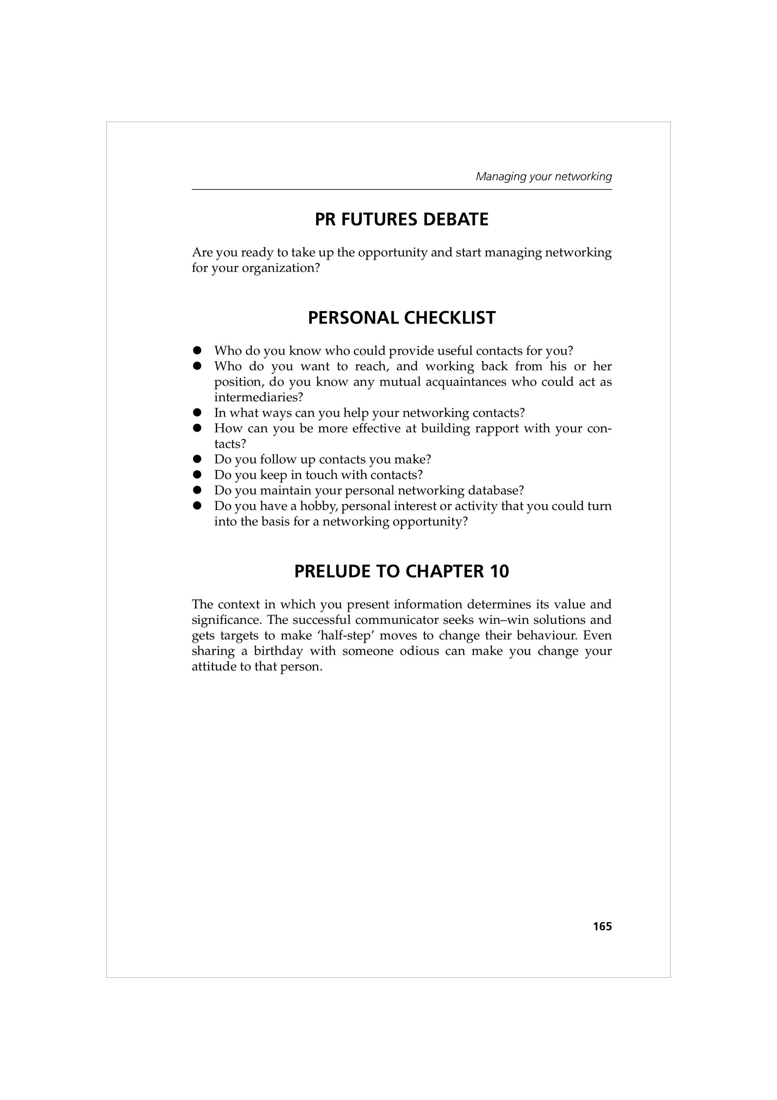 Communication Skills for Public Relations — page 178