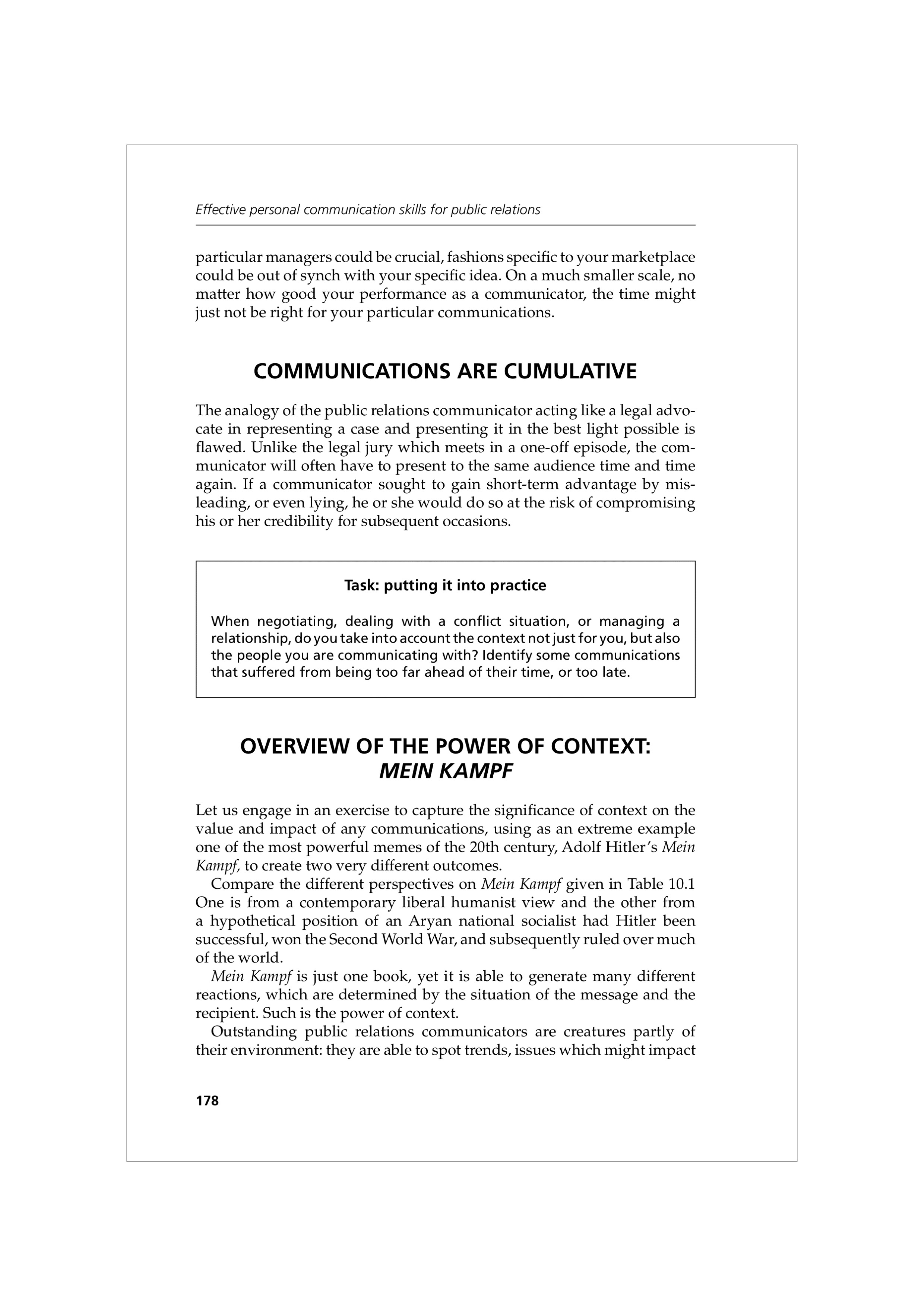 Communication Skills for Public Relations — page 191