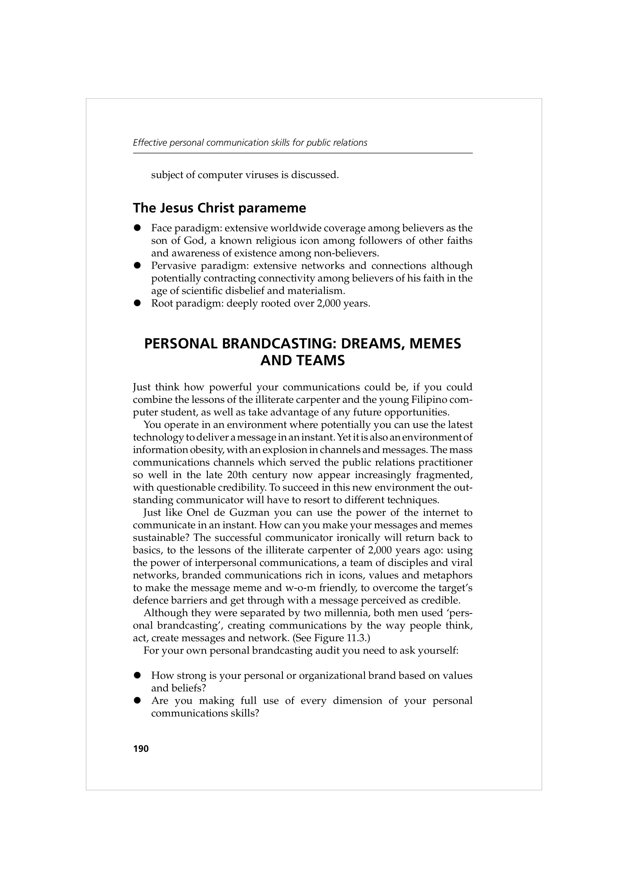 Communication Skills for Public Relations — page 203
