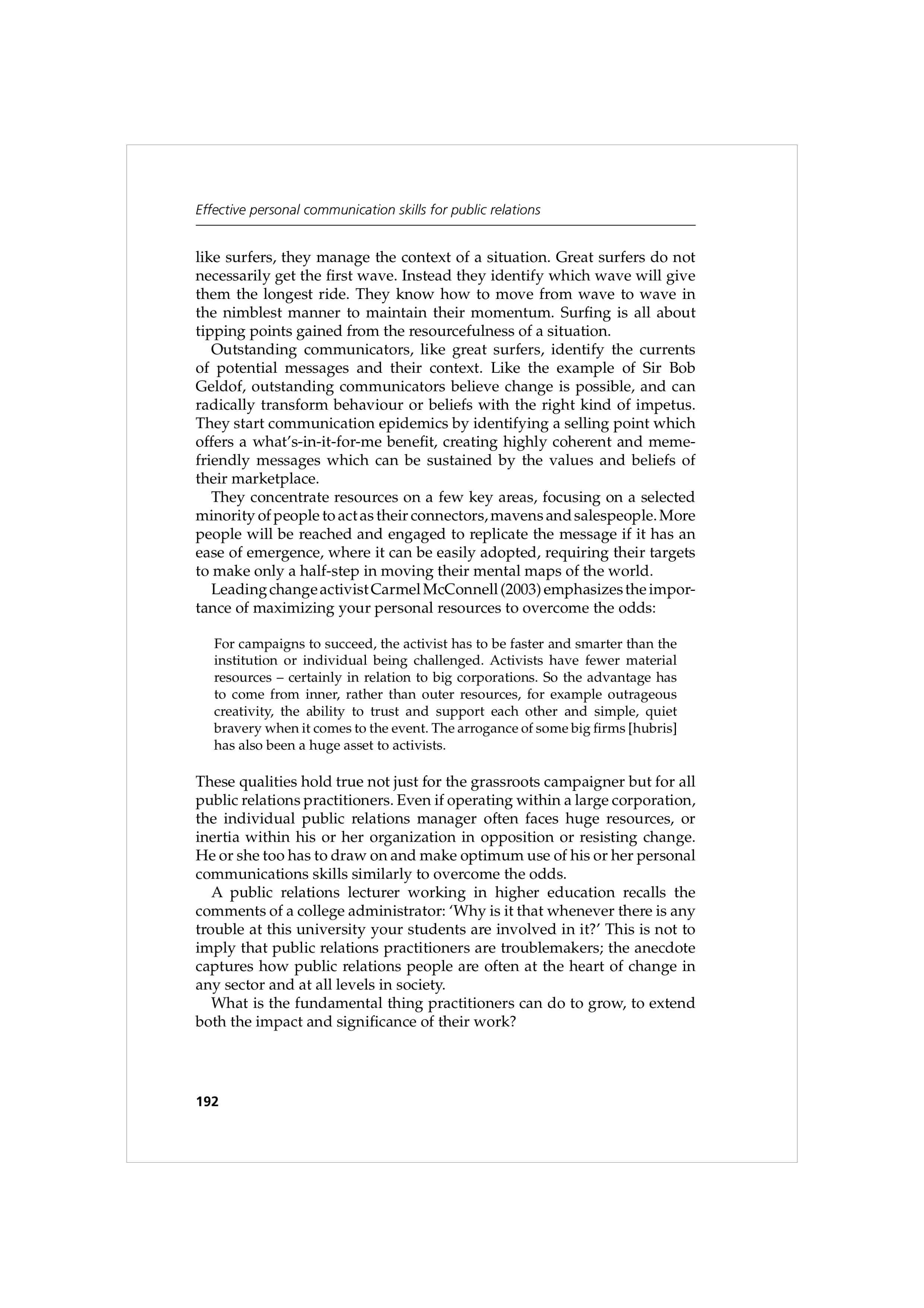 Communication Skills for Public Relations — page 205