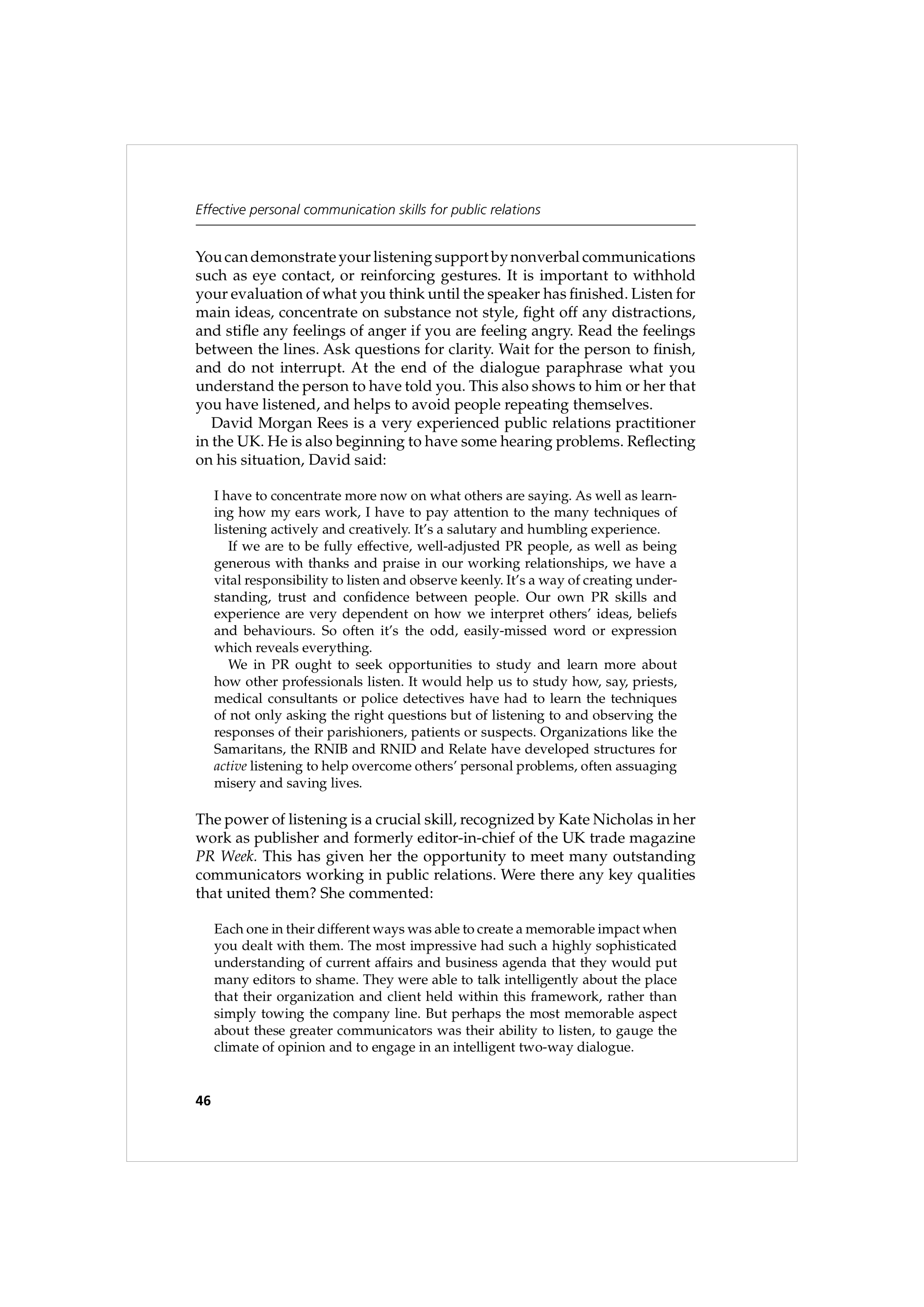Communication Skills for Public Relations — page 59