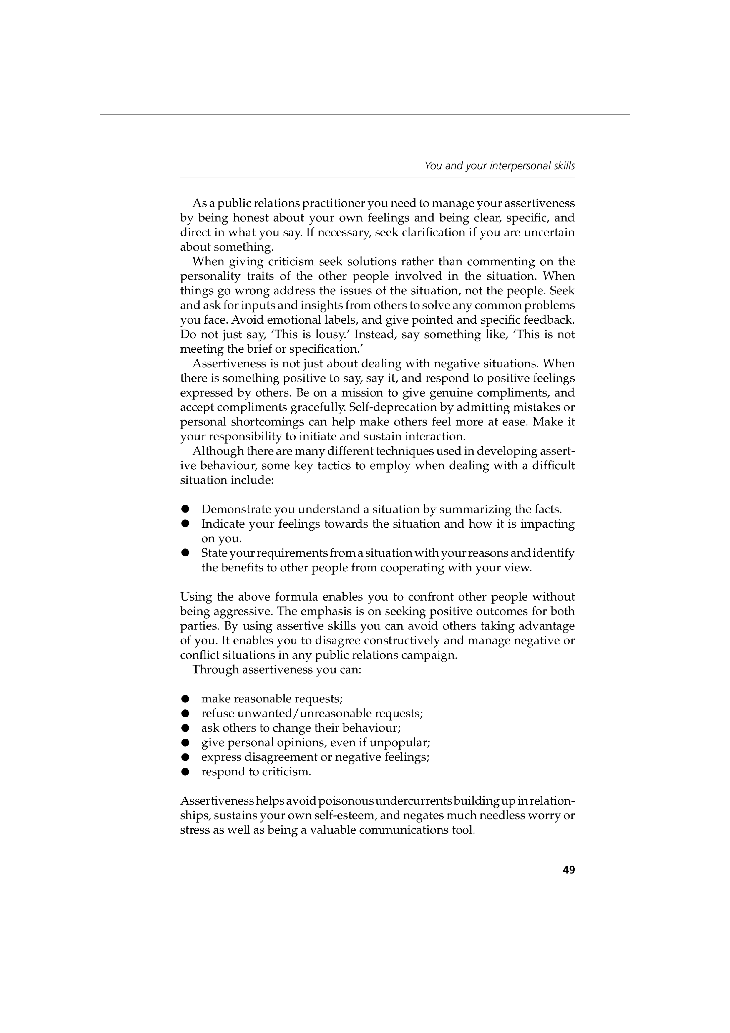 Communication Skills for Public Relations — page 62