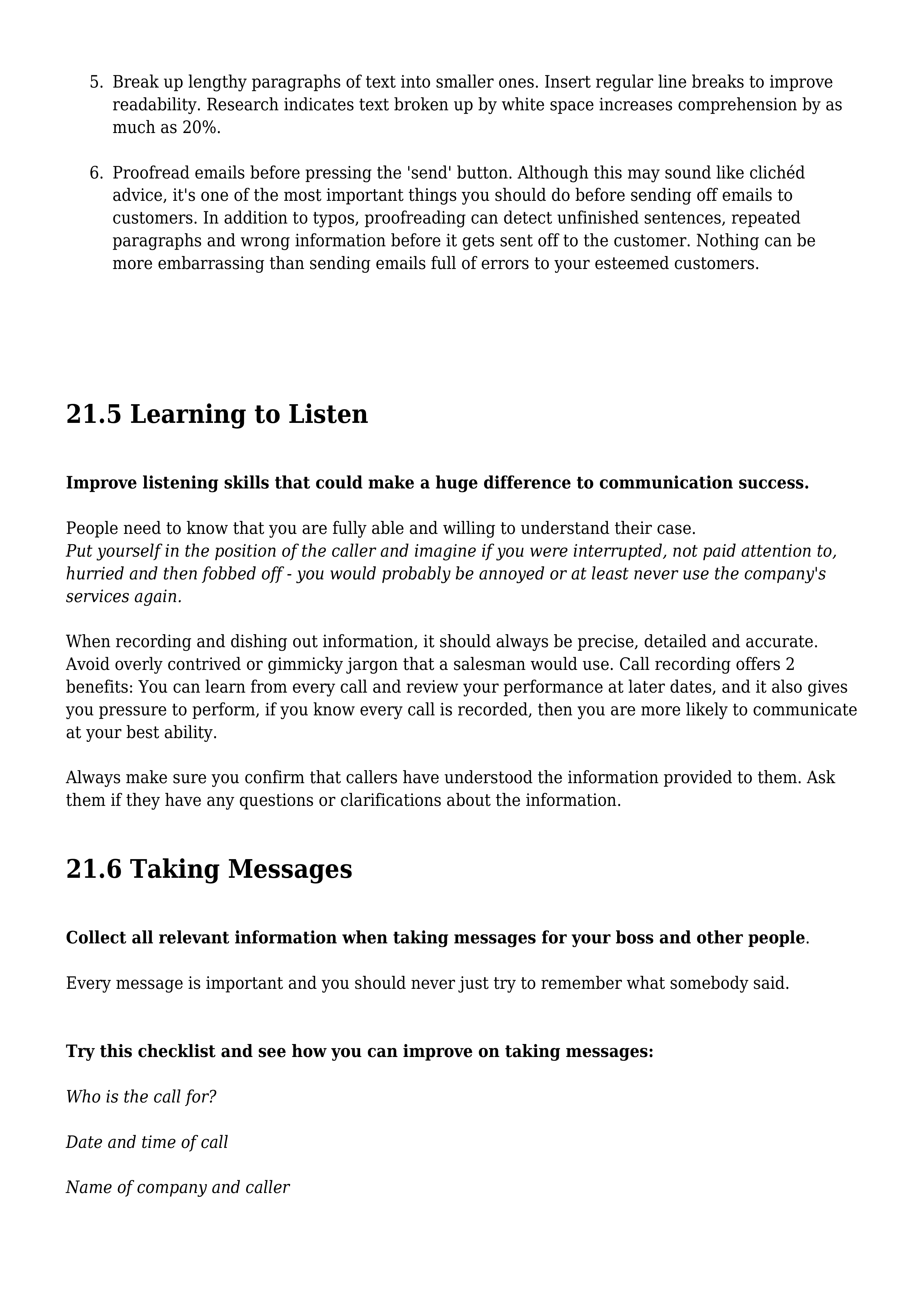 Communication Skills for Receptionist — page 5