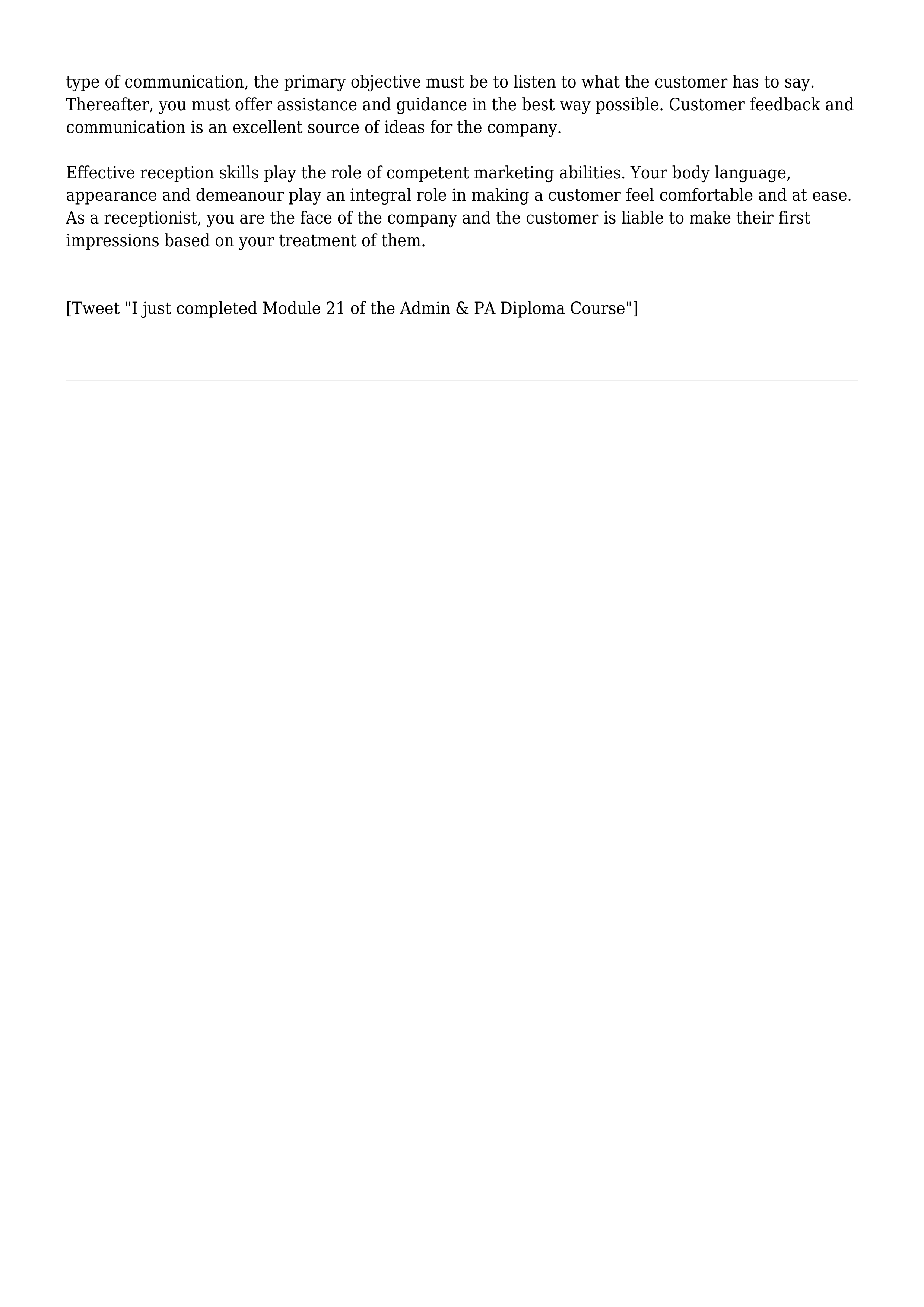 Communication Skills for Receptionist — page 9