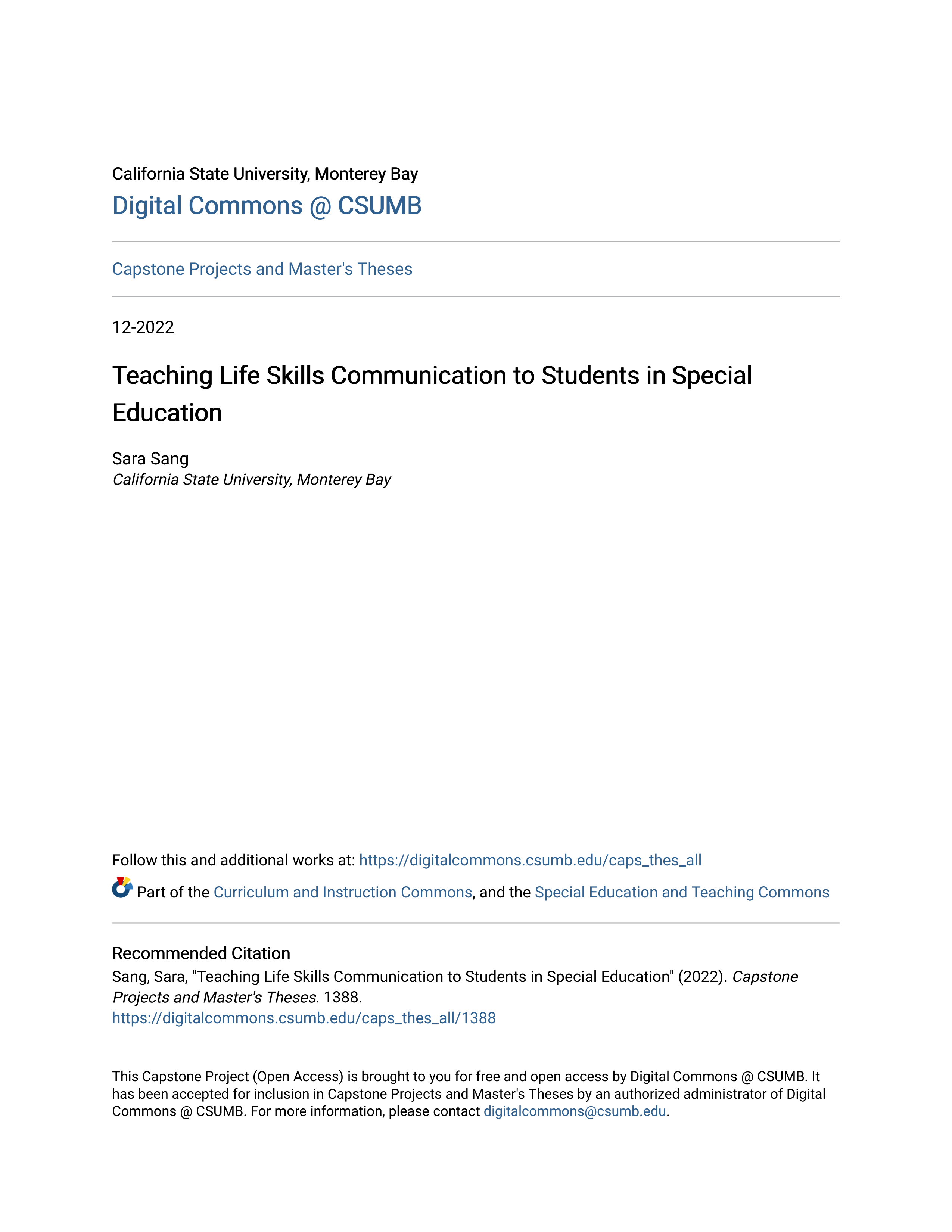 Communication Skills for Special Education Teachers — page 1