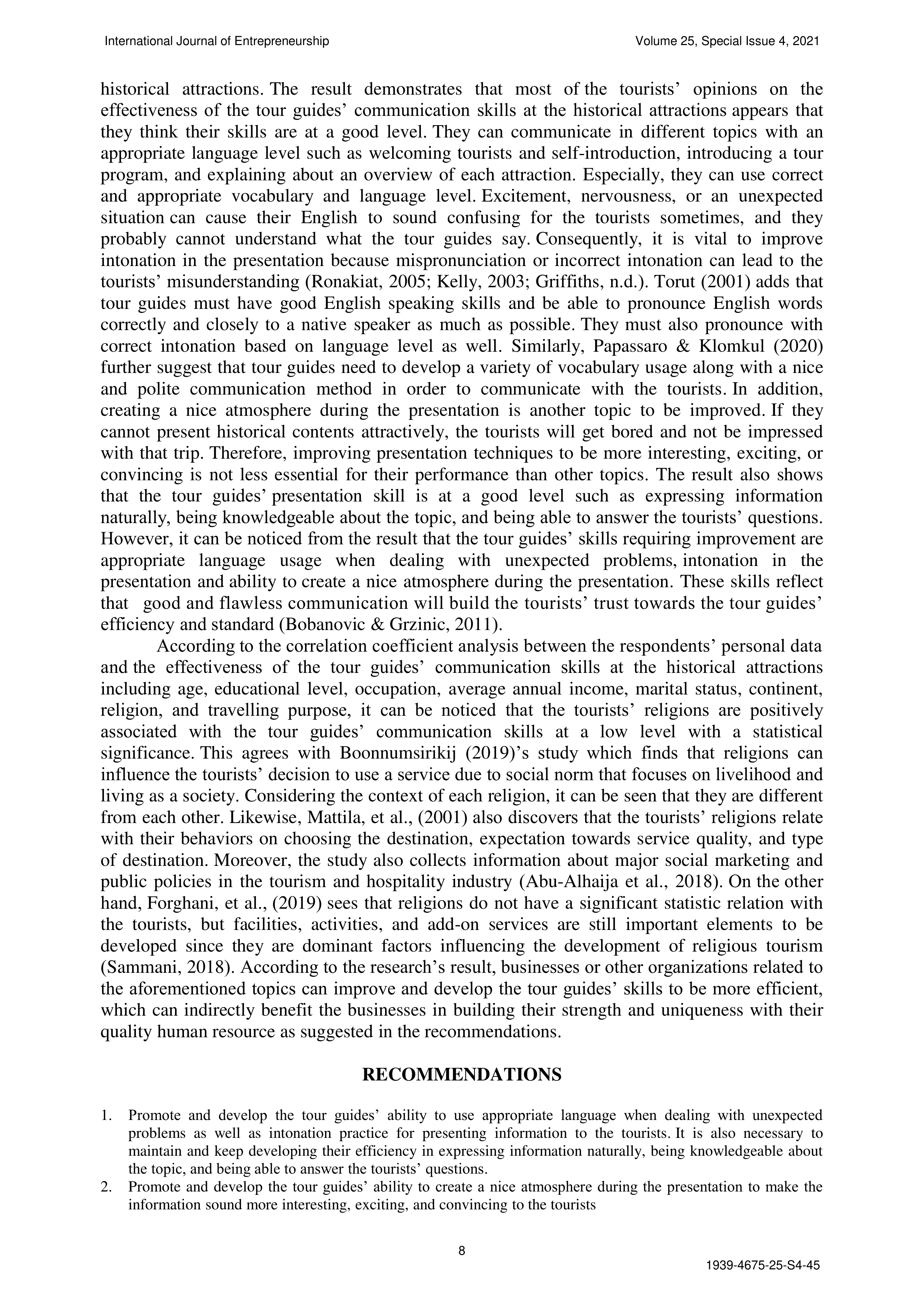 Communication Skills for Tour Guides — page 8