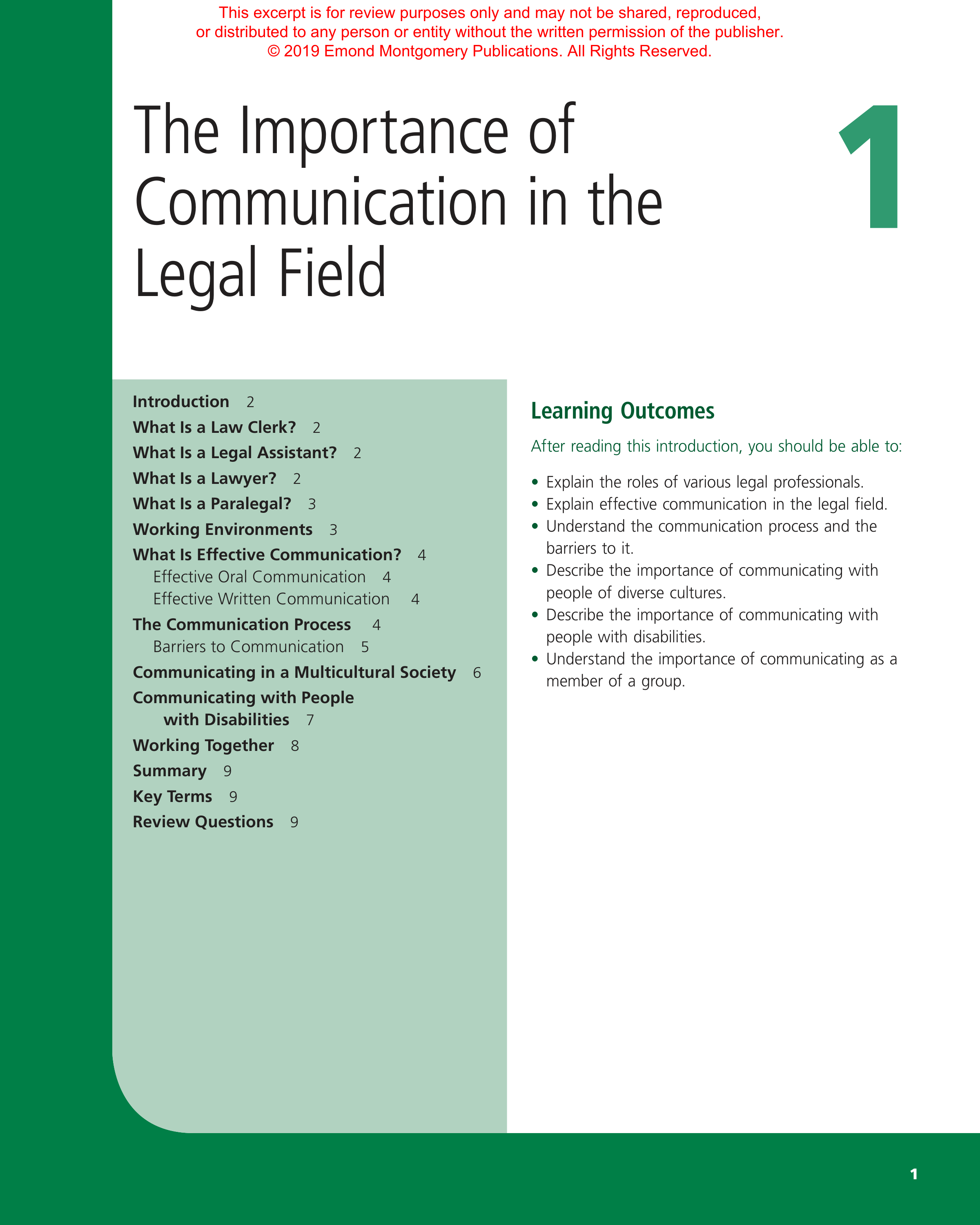 Communication Skills in Legal Field — page 1