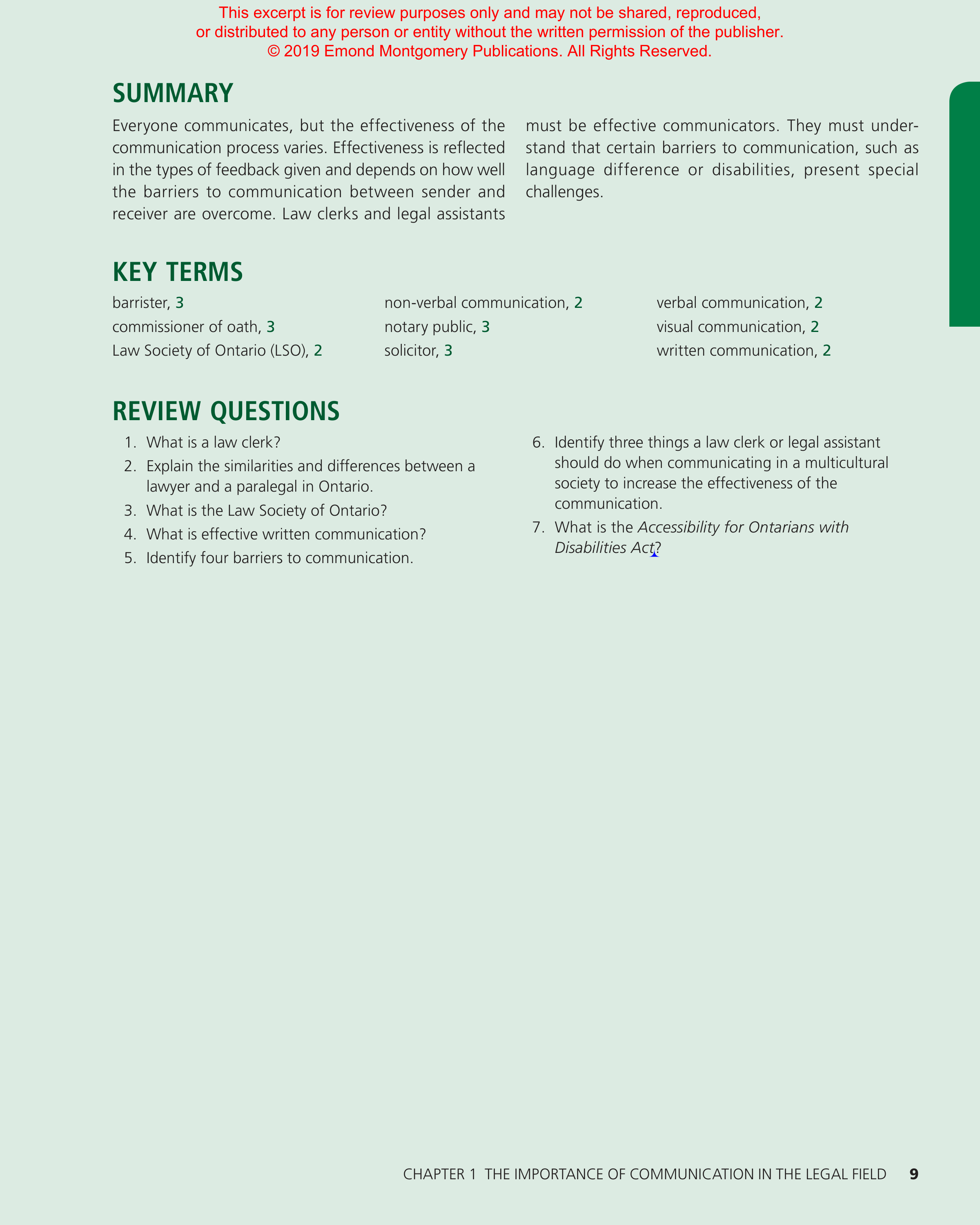 Communication Skills in Legal Field — page 9