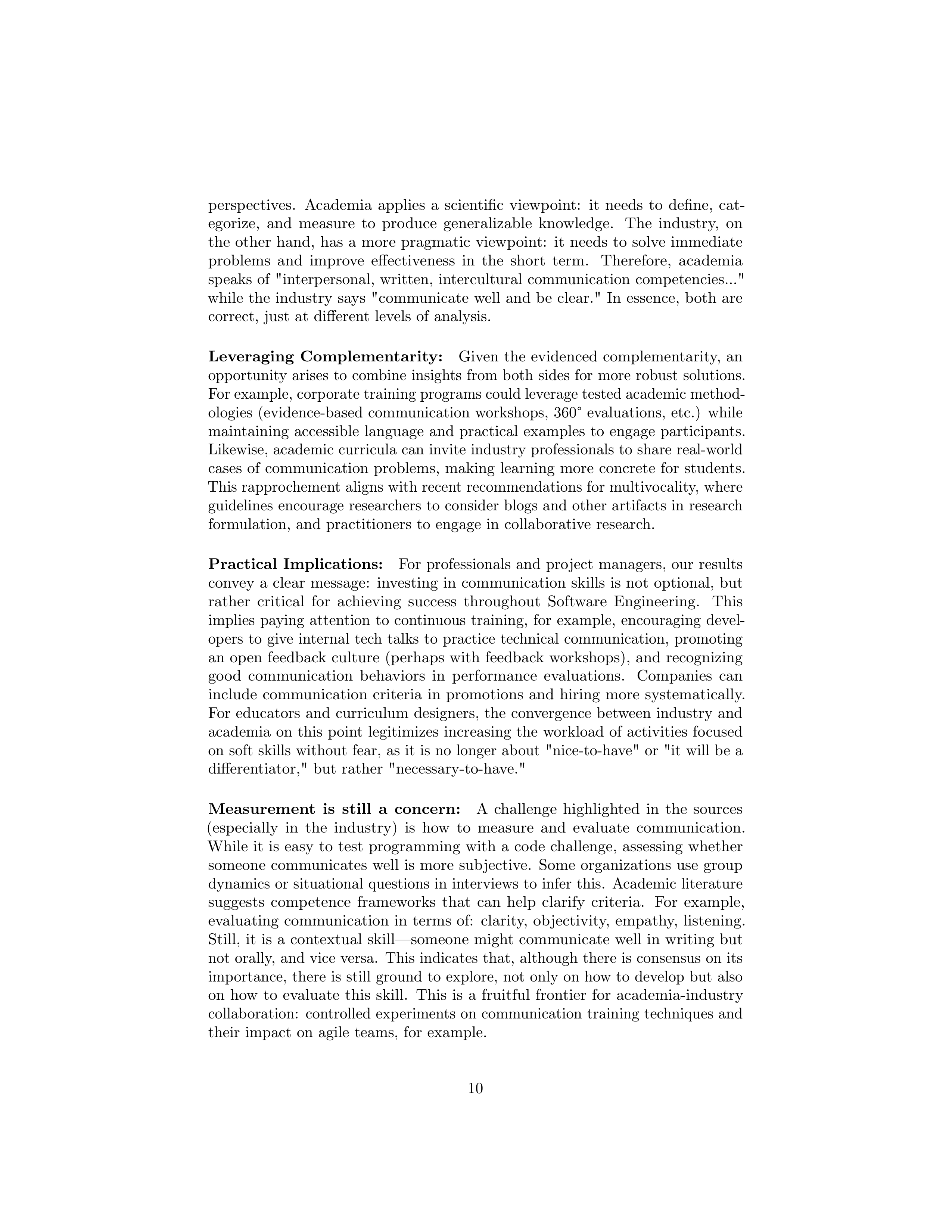 Communication Skills in Software Engineer Professionals — page 10