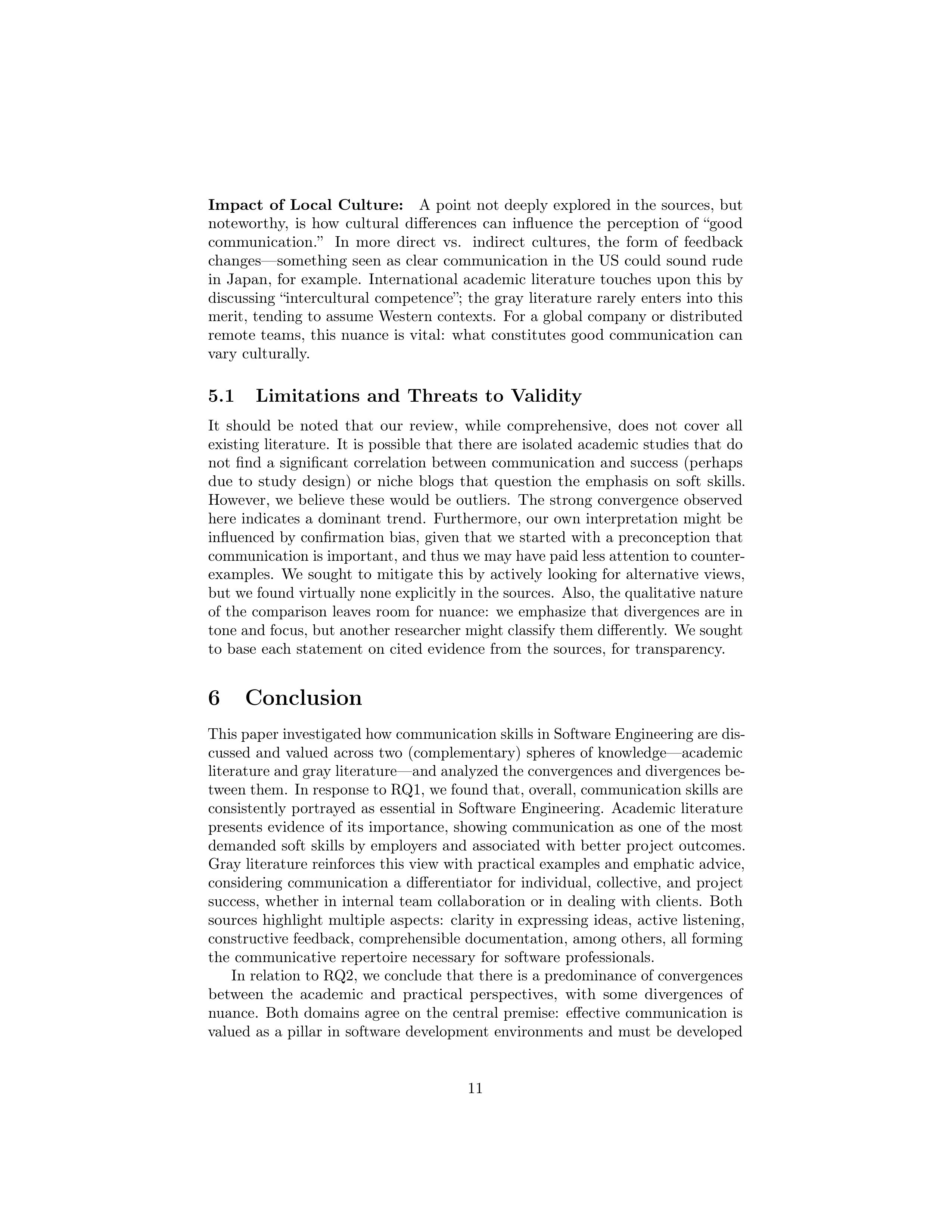 Communication Skills in Software Engineer Professionals — page 11