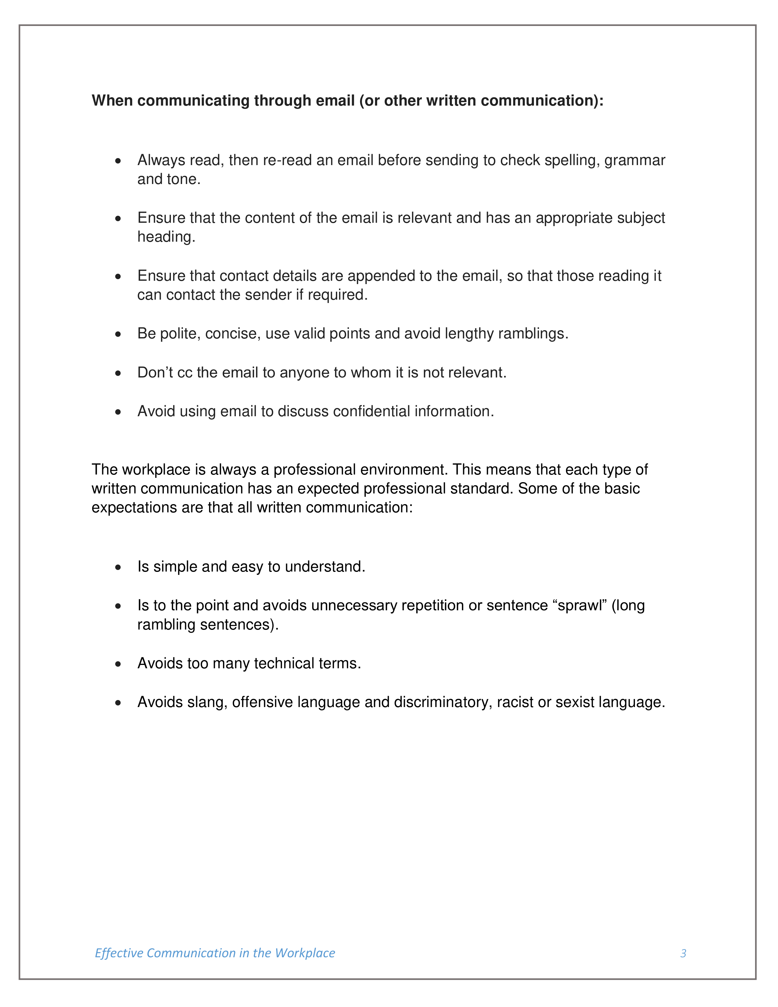Communication Skills in the Workplace — page 4