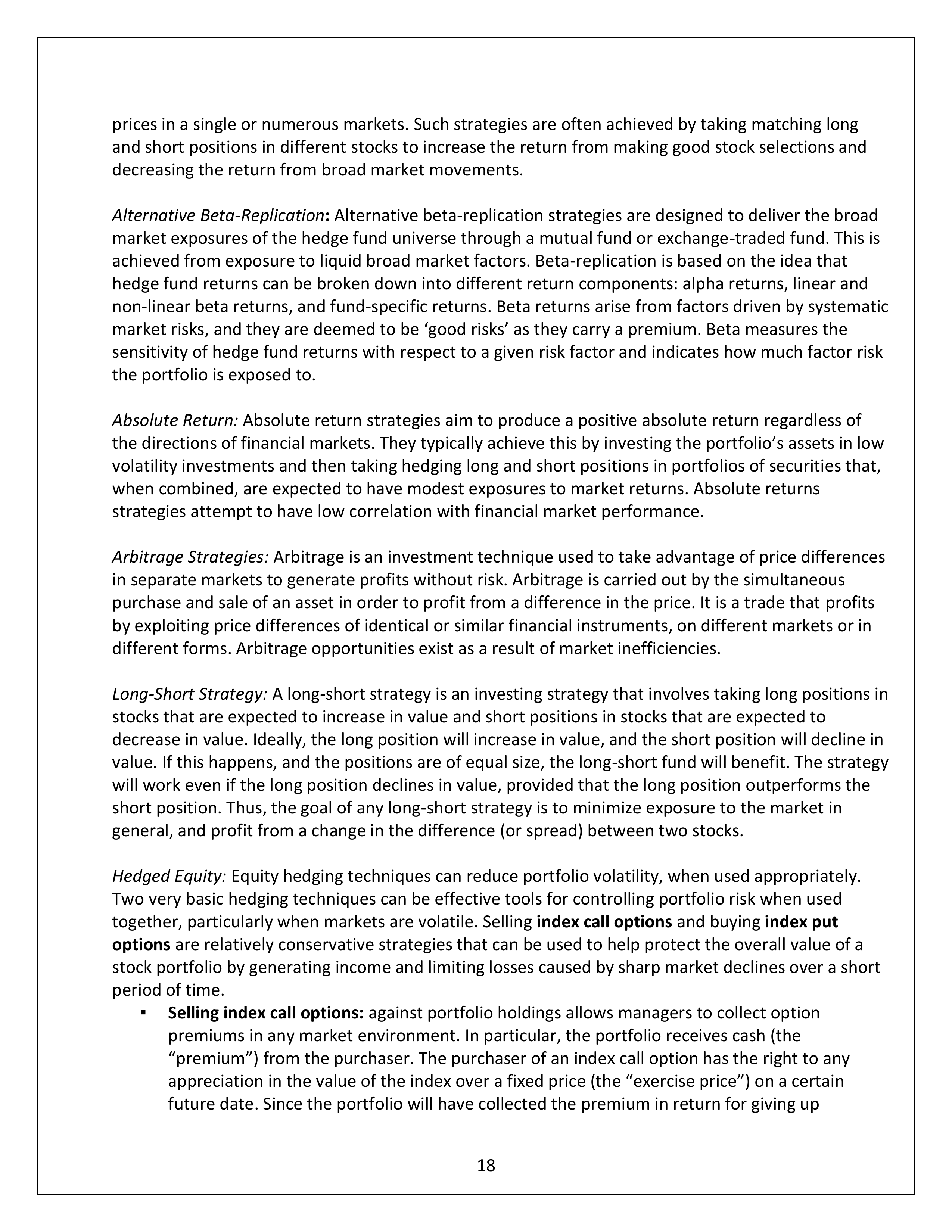 Community Foundation Investment Statement — page 18
