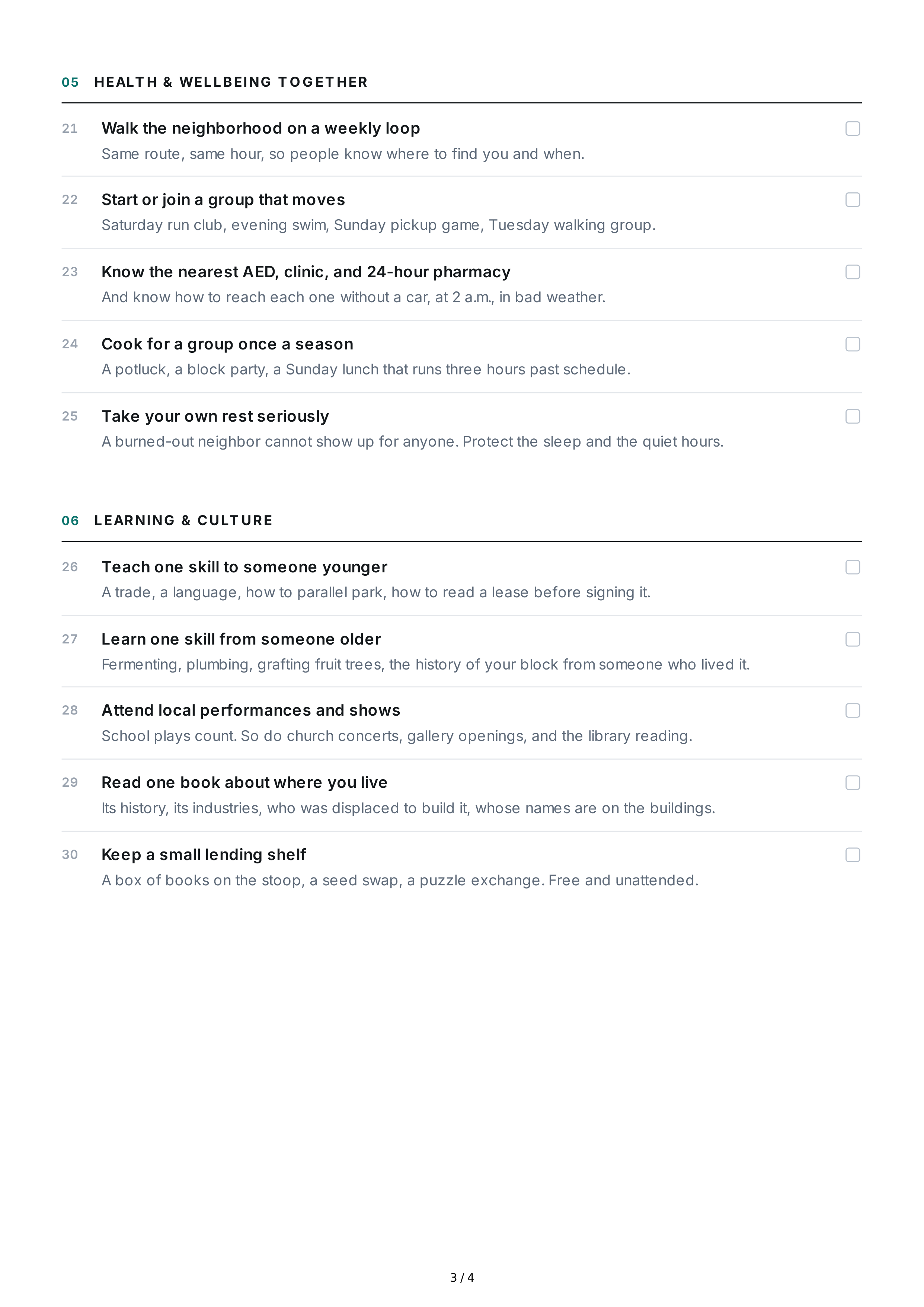 Community Life Goals — page 3