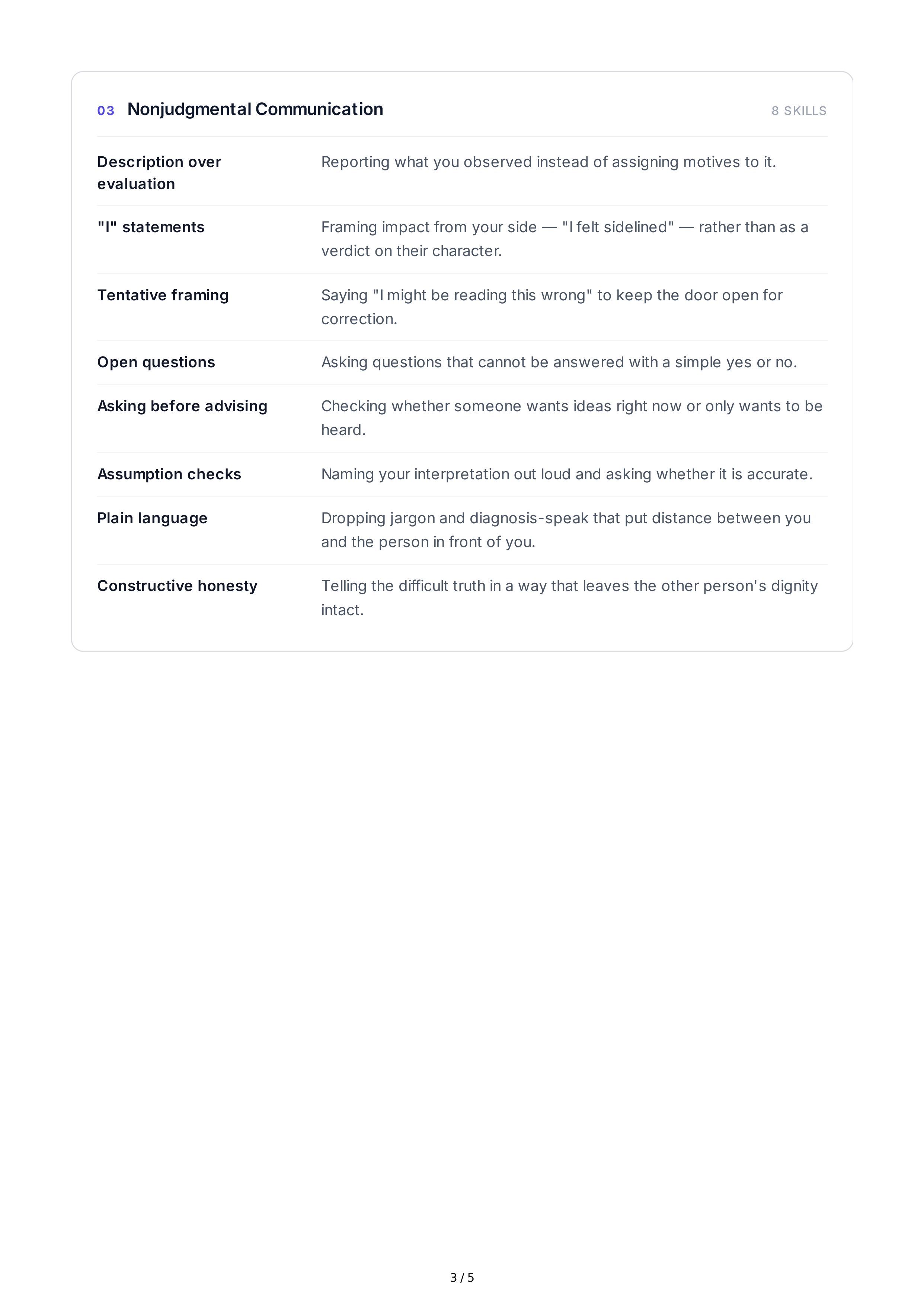Compassion Interpersonal Skills — page 3