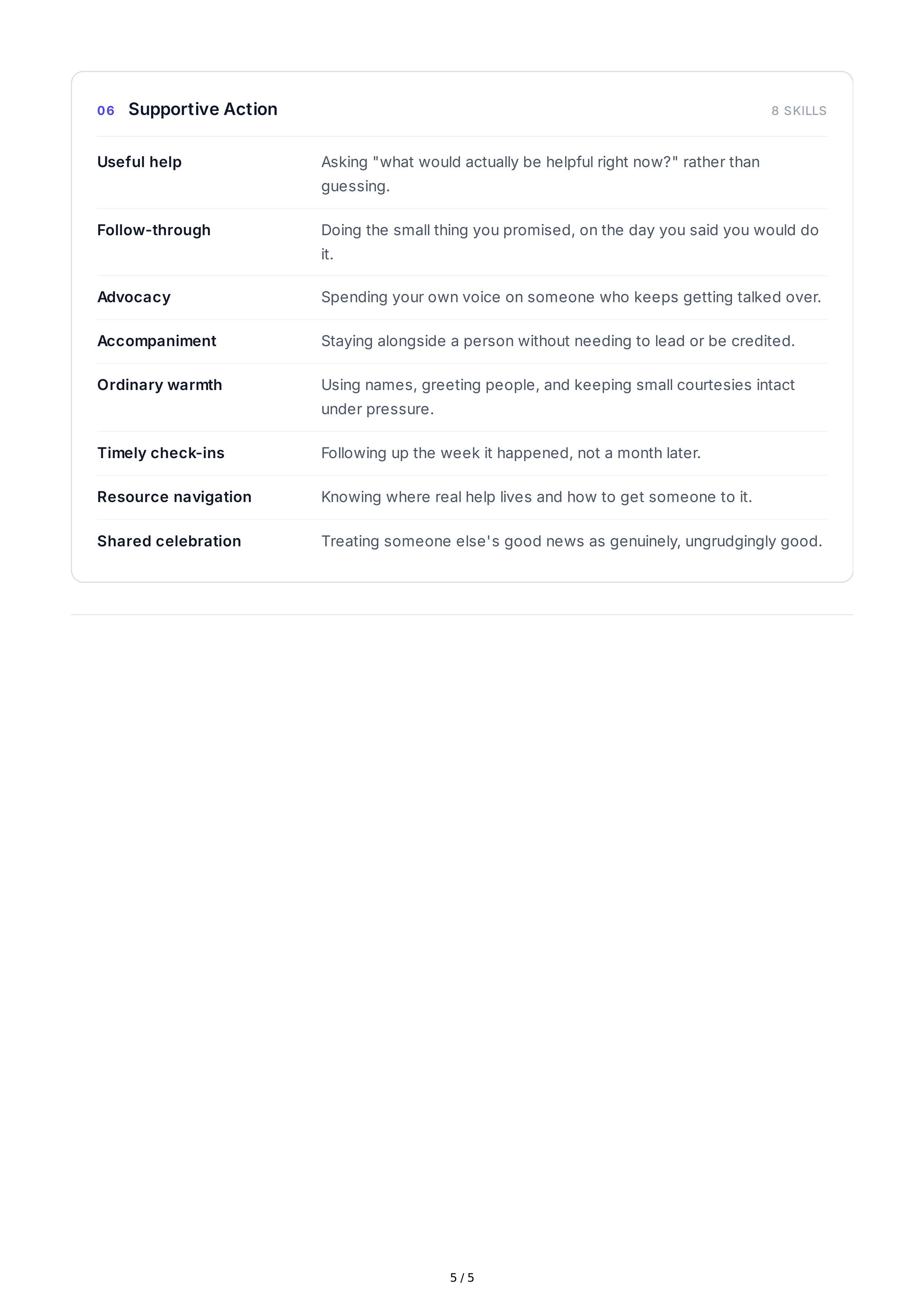 Compassion Interpersonal Skills — page 5