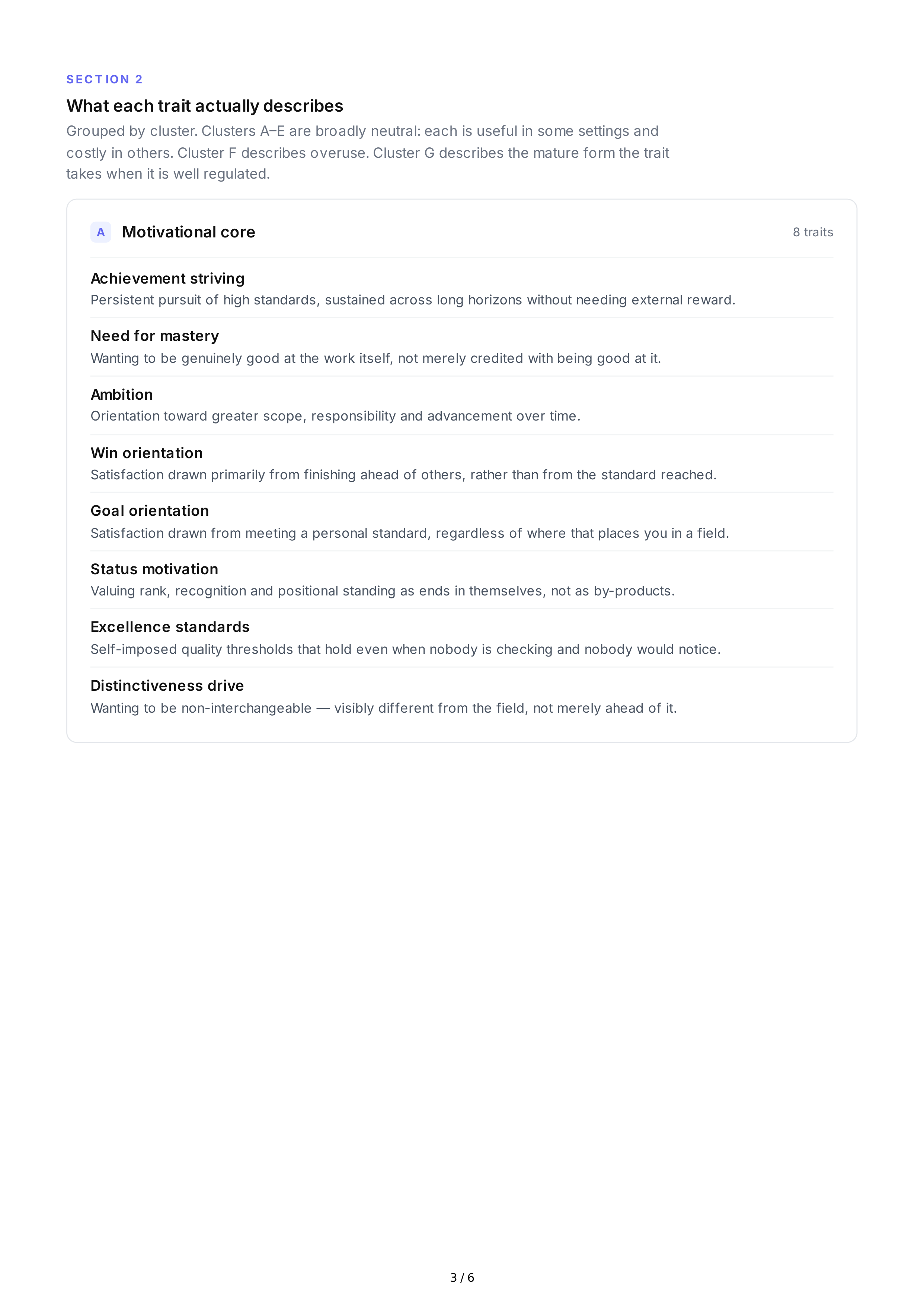 Competitiveness Personality Traits — page 3