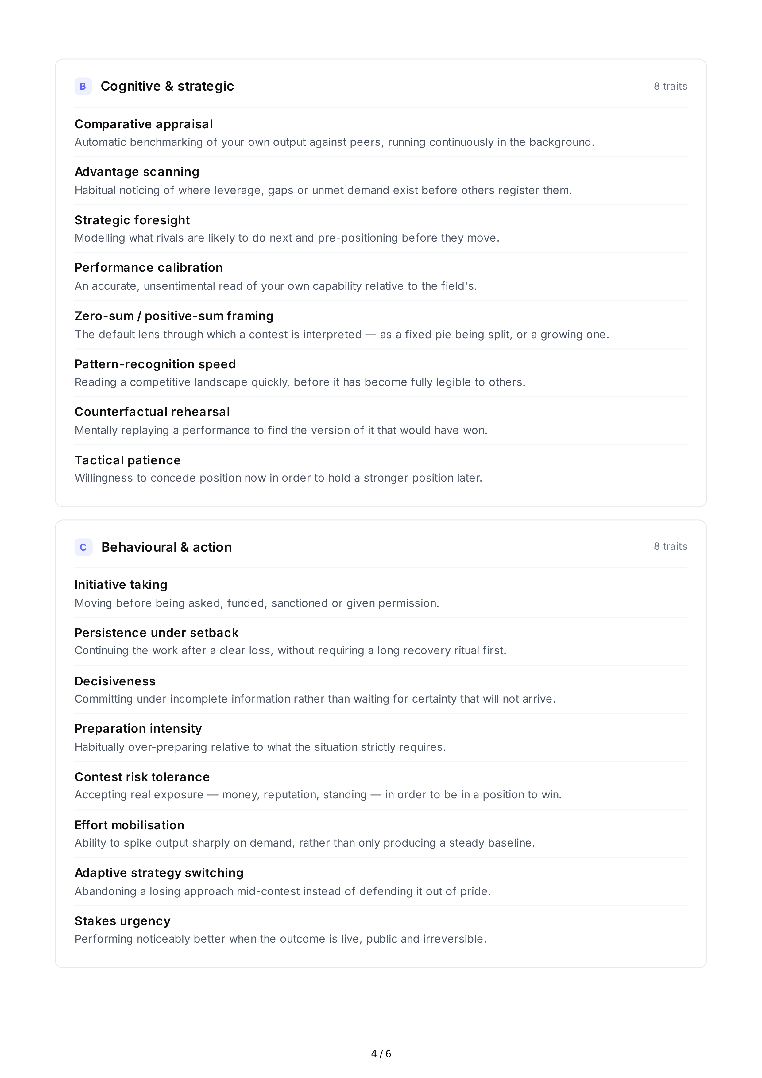 Competitiveness Personality Traits — page 4