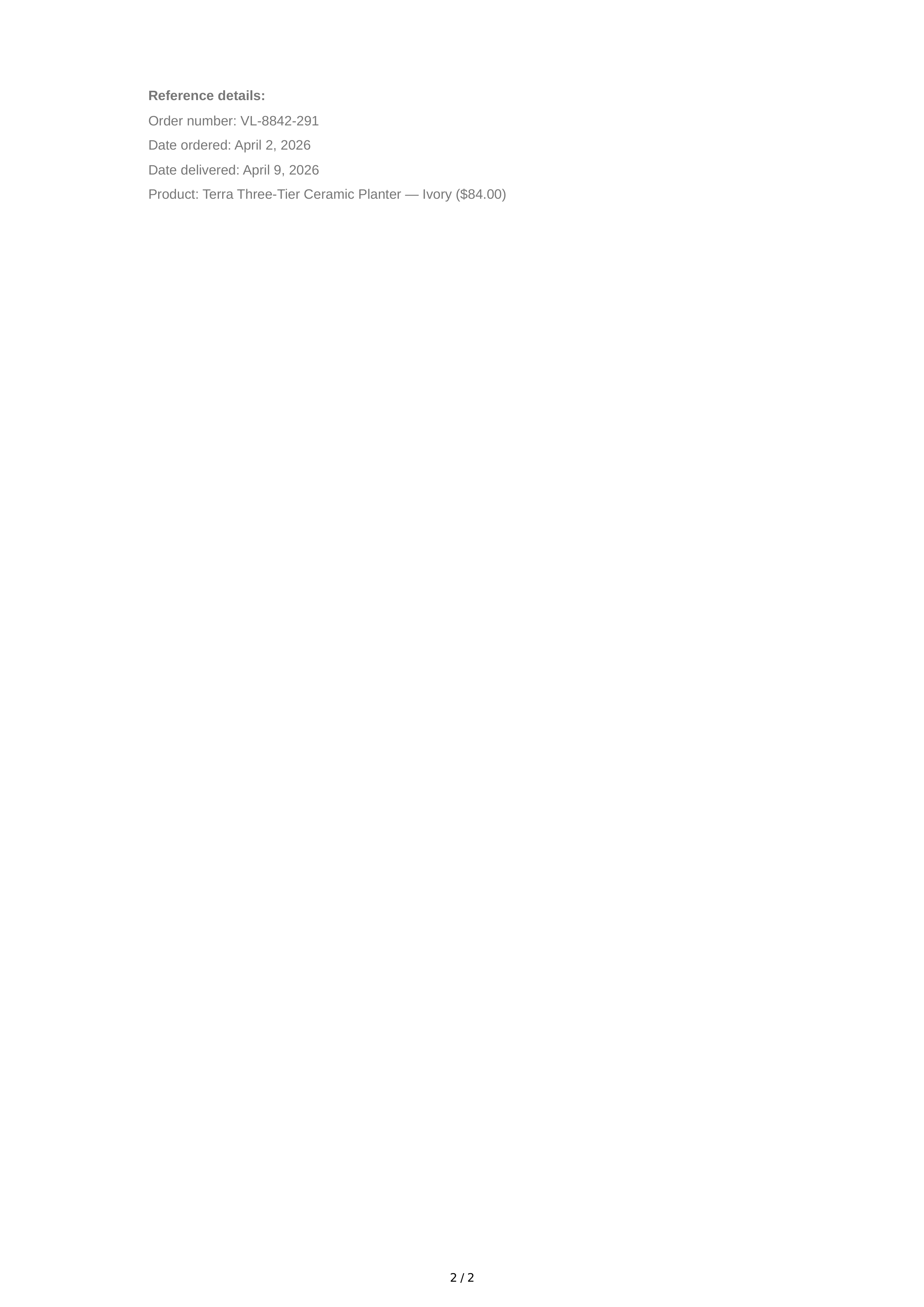 Complaint Email — page 2