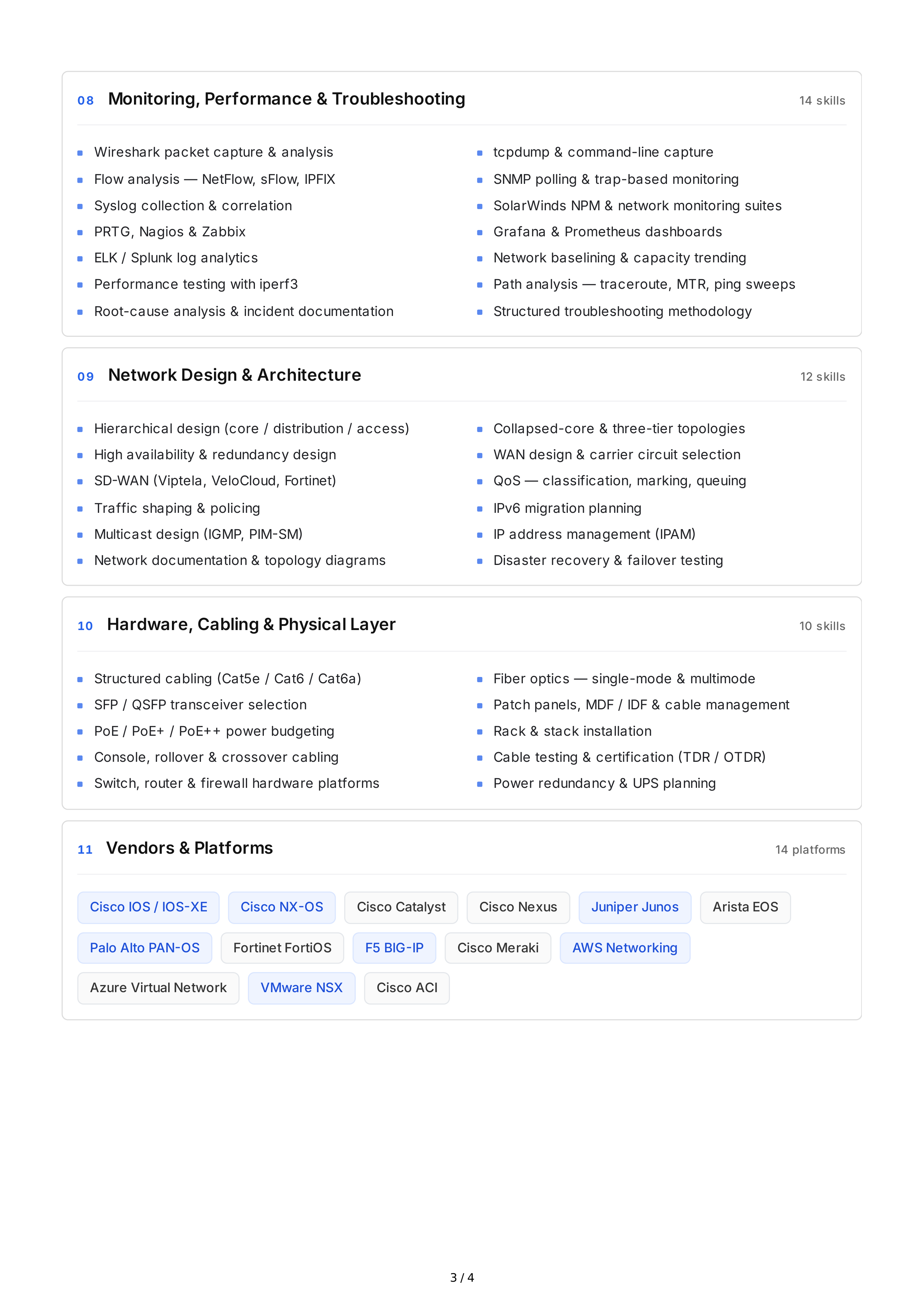 Computer Networking Technical Skills — page 3