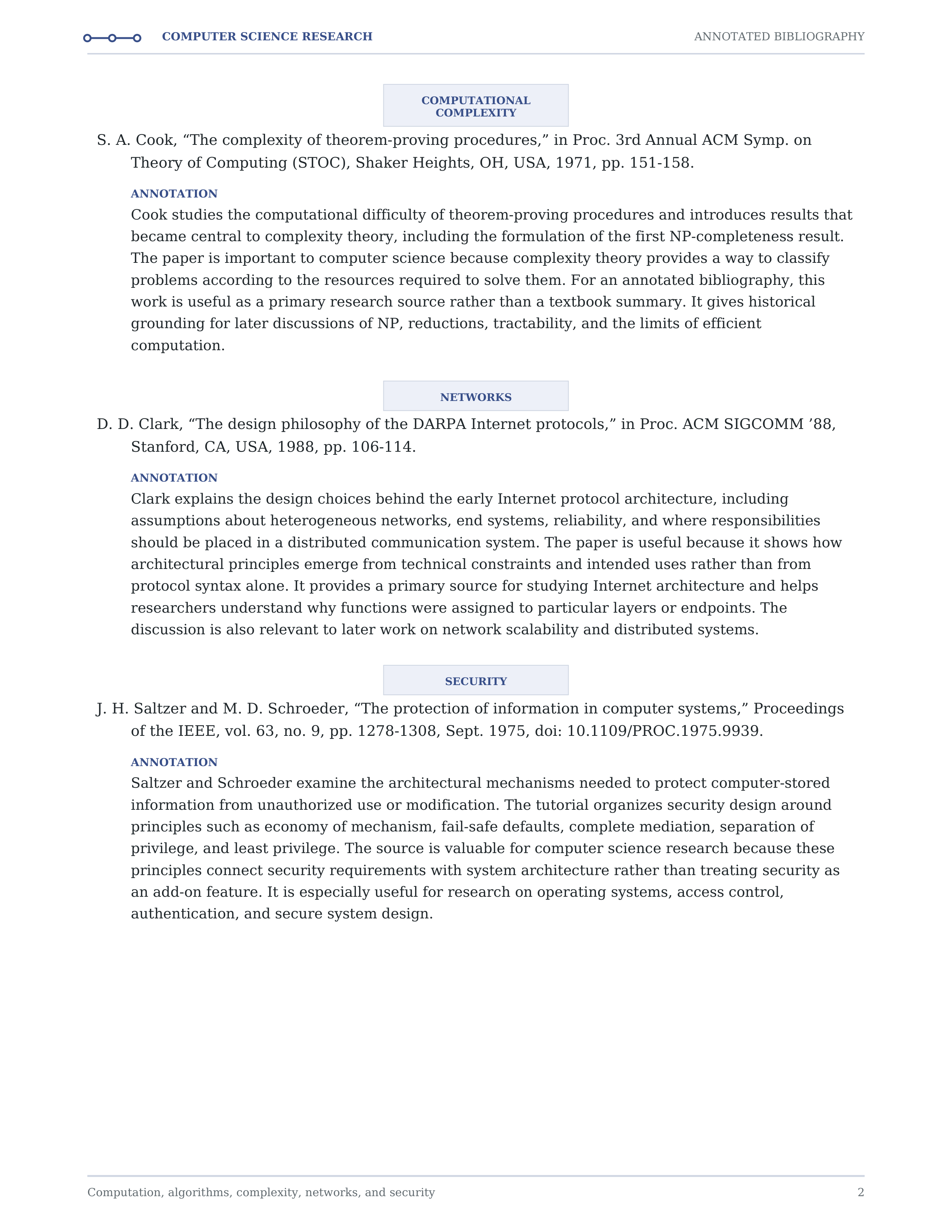 Computer Science Annotated Bibliography — page 2