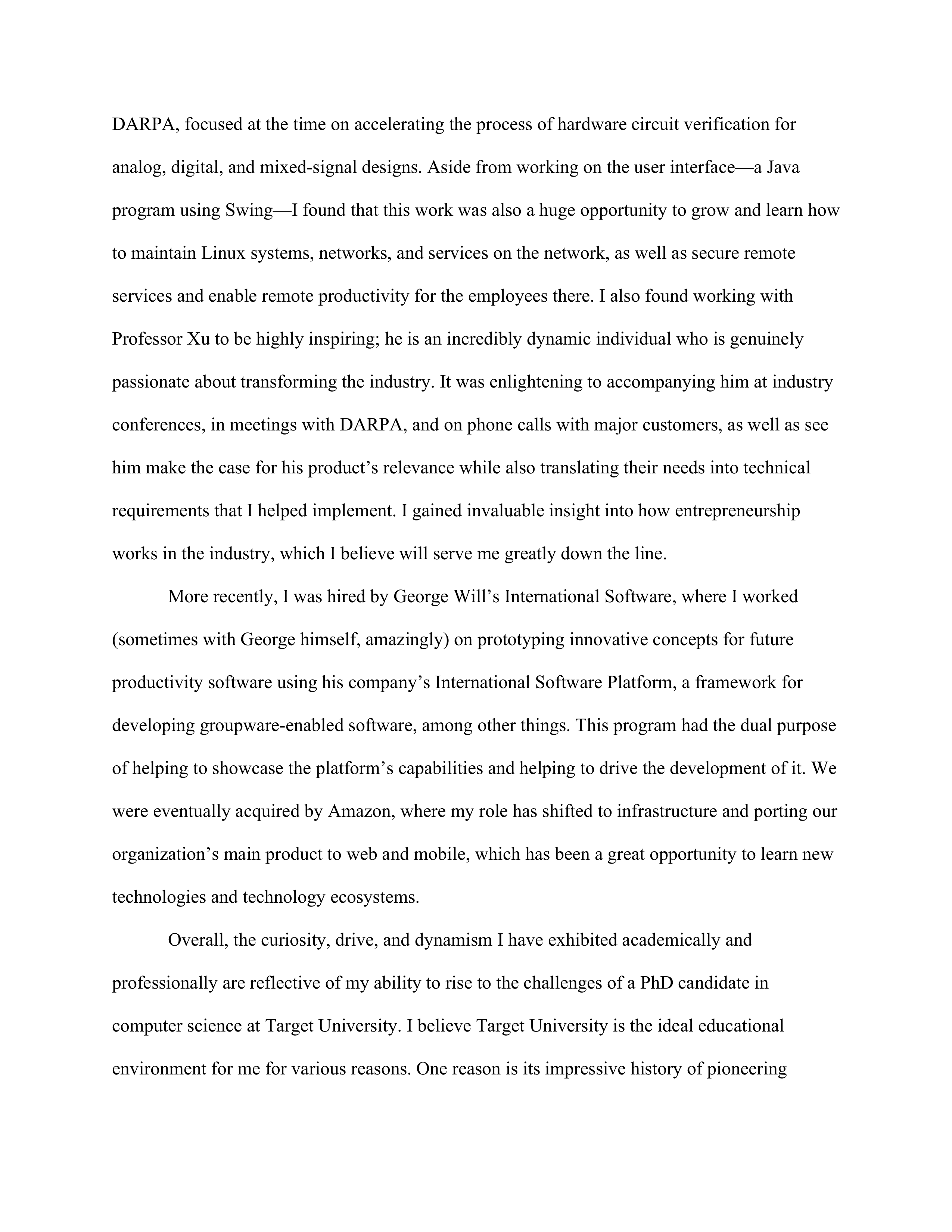 Computer Science Statement of Purpose — page 3