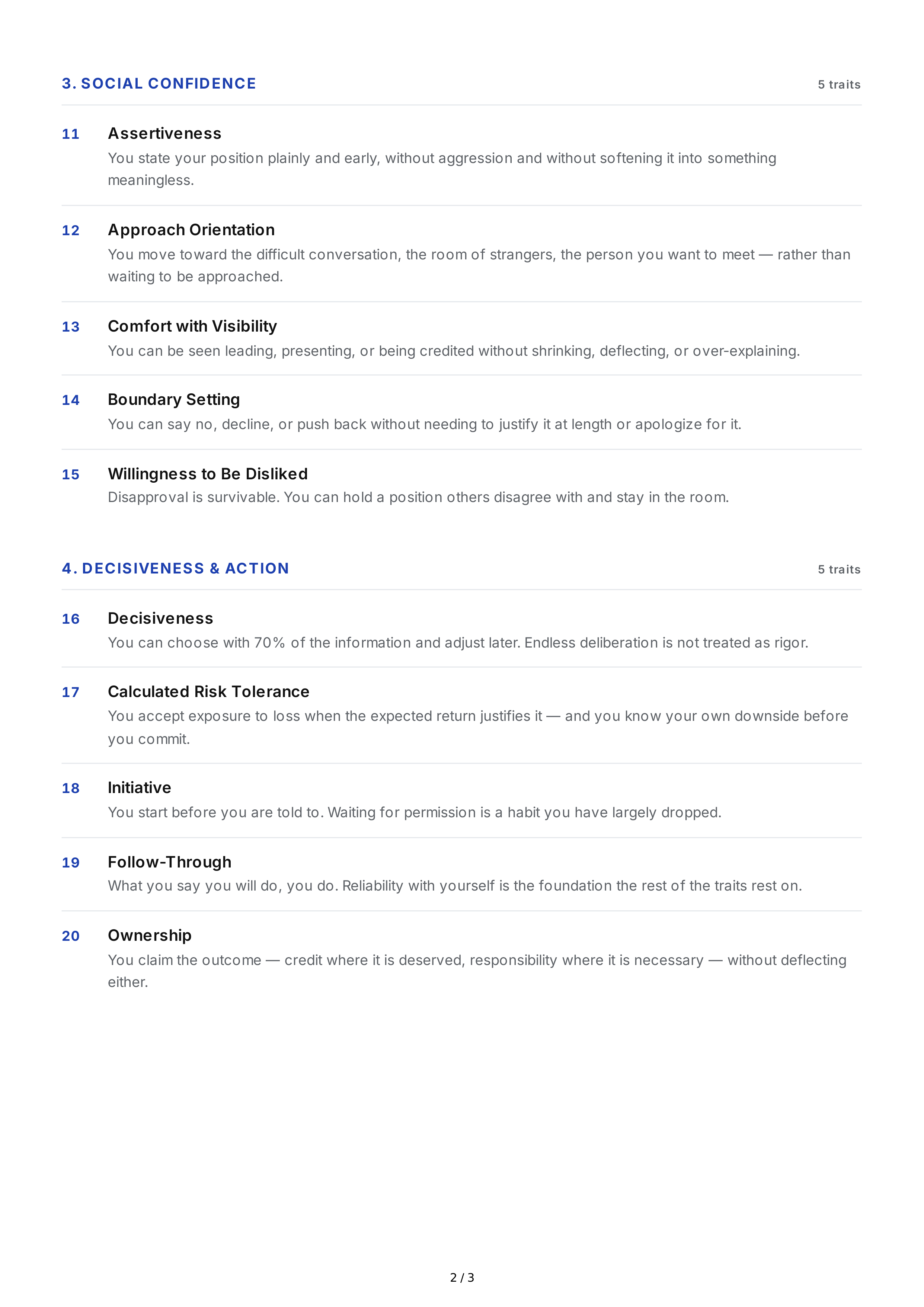 Confidence Personality Traits — page 2