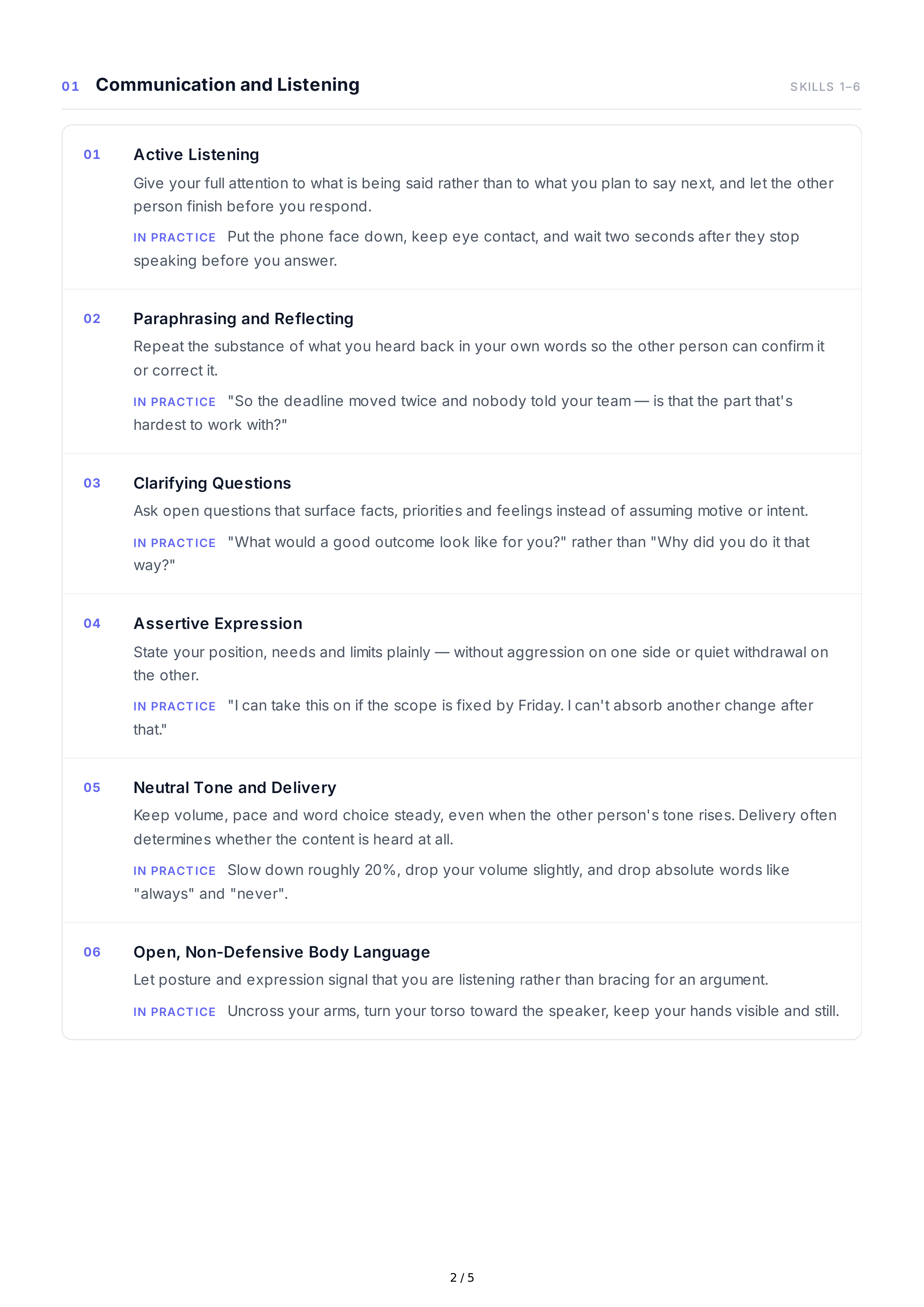 Conflict Management Interpersonal Skills — page 2