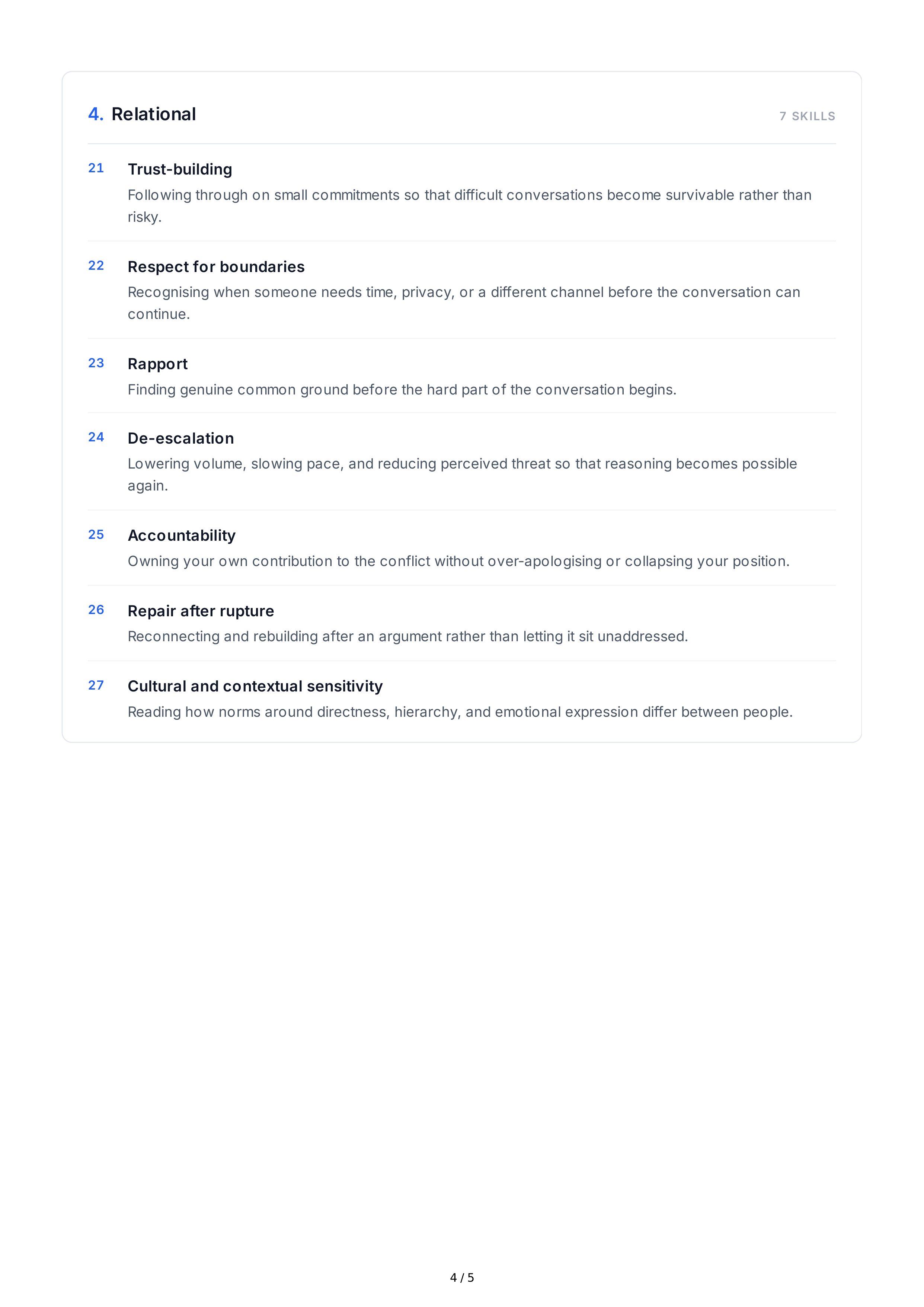 Conflict Resolution Interpersonal Skills — page 4