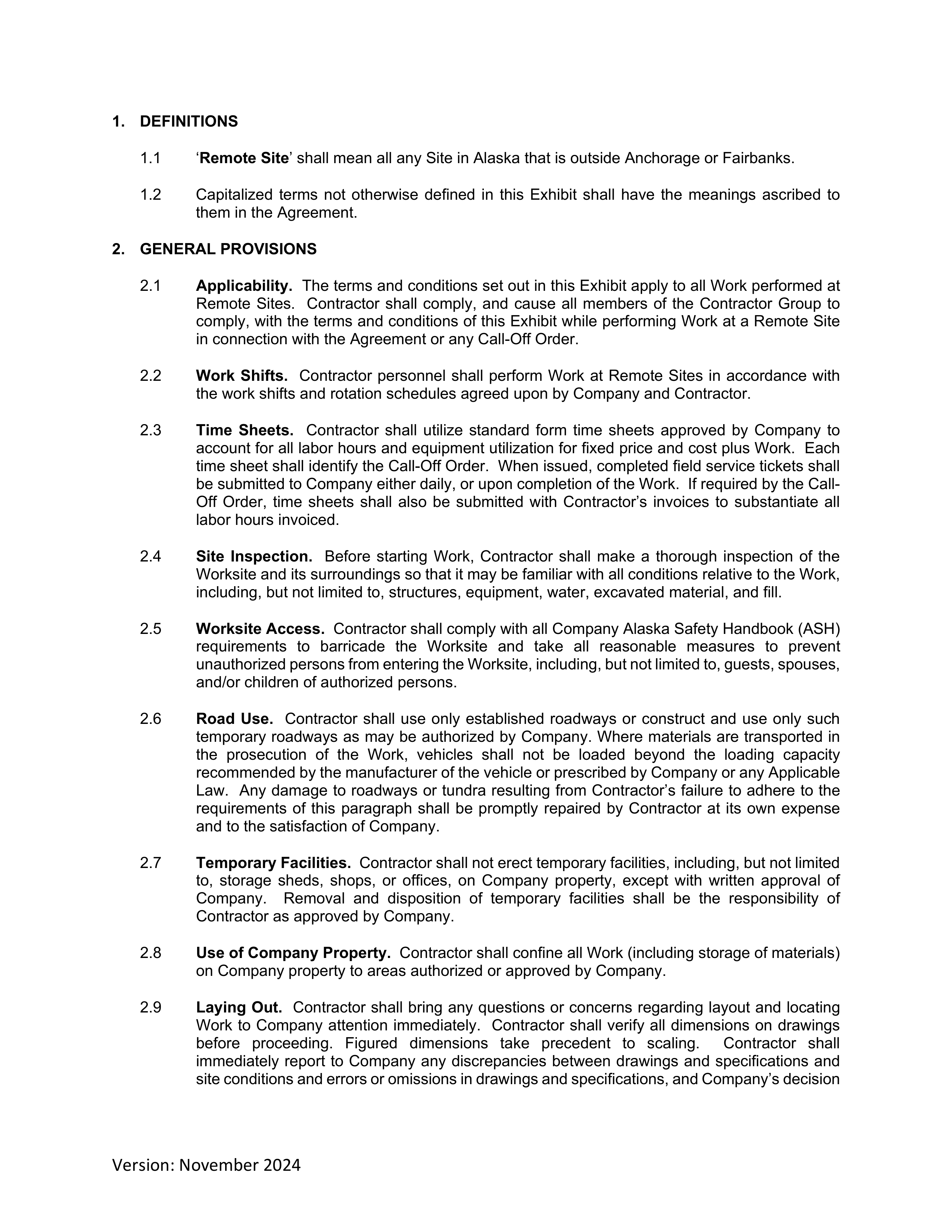 ConocoPhillips Field Service Contract — page 13