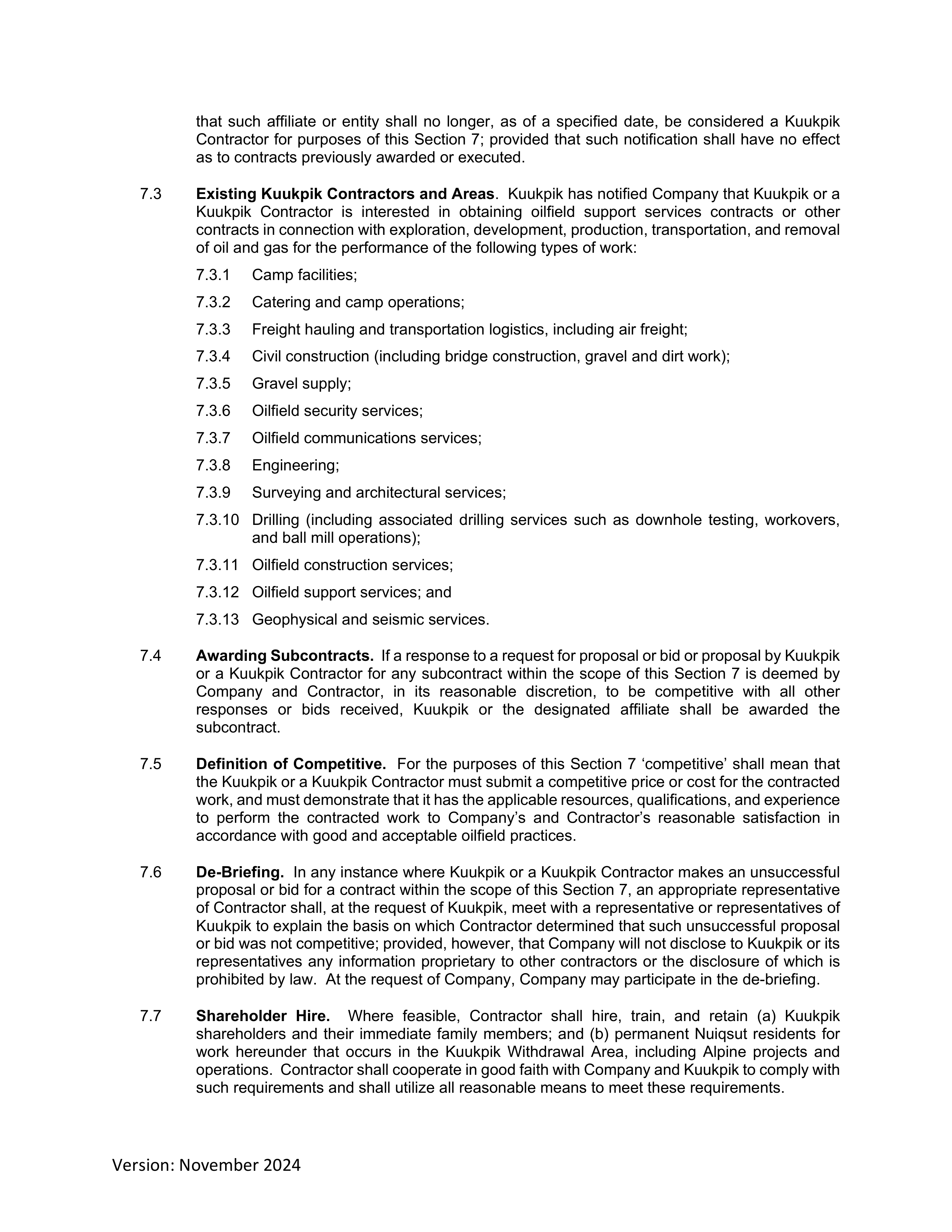 ConocoPhillips Field Service Contract — page 17