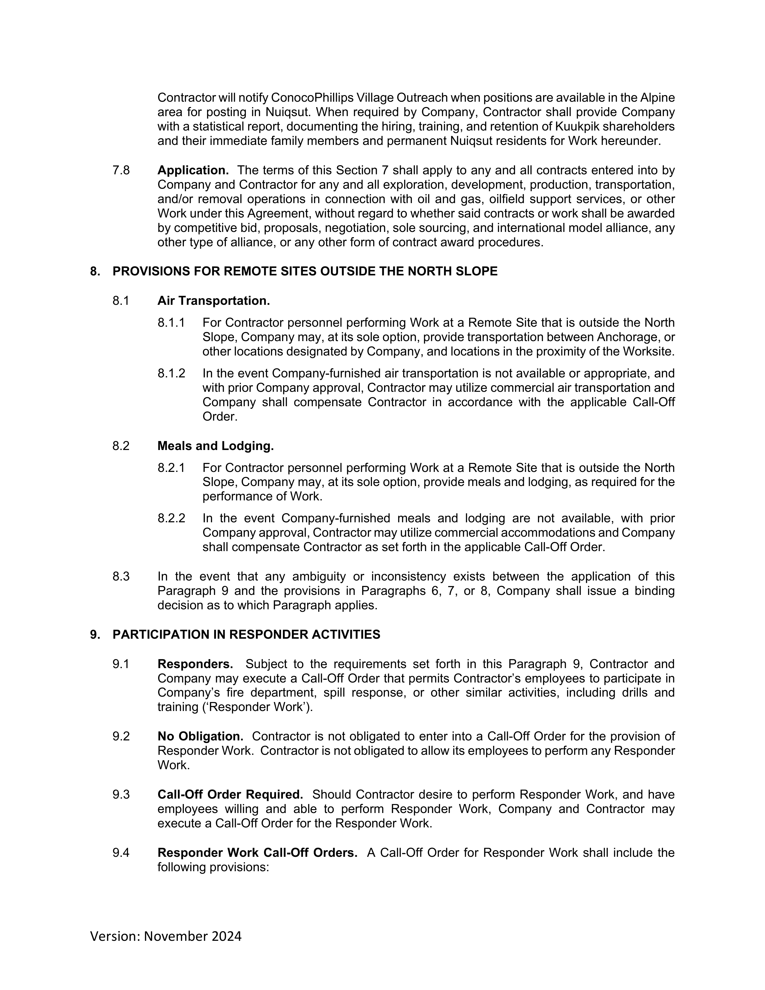 ConocoPhillips Field Service Contract — page 18