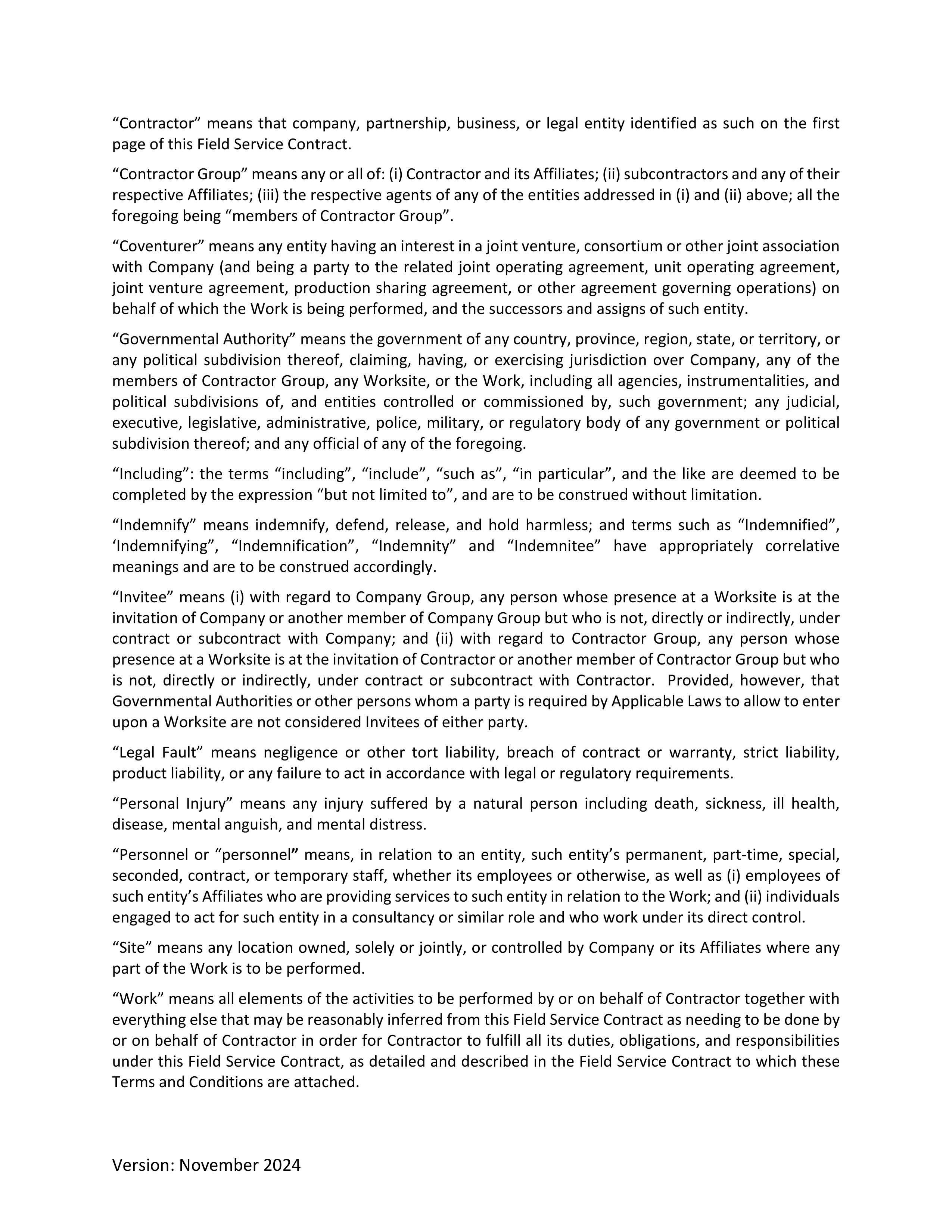 ConocoPhillips Field Service Contract — page 2