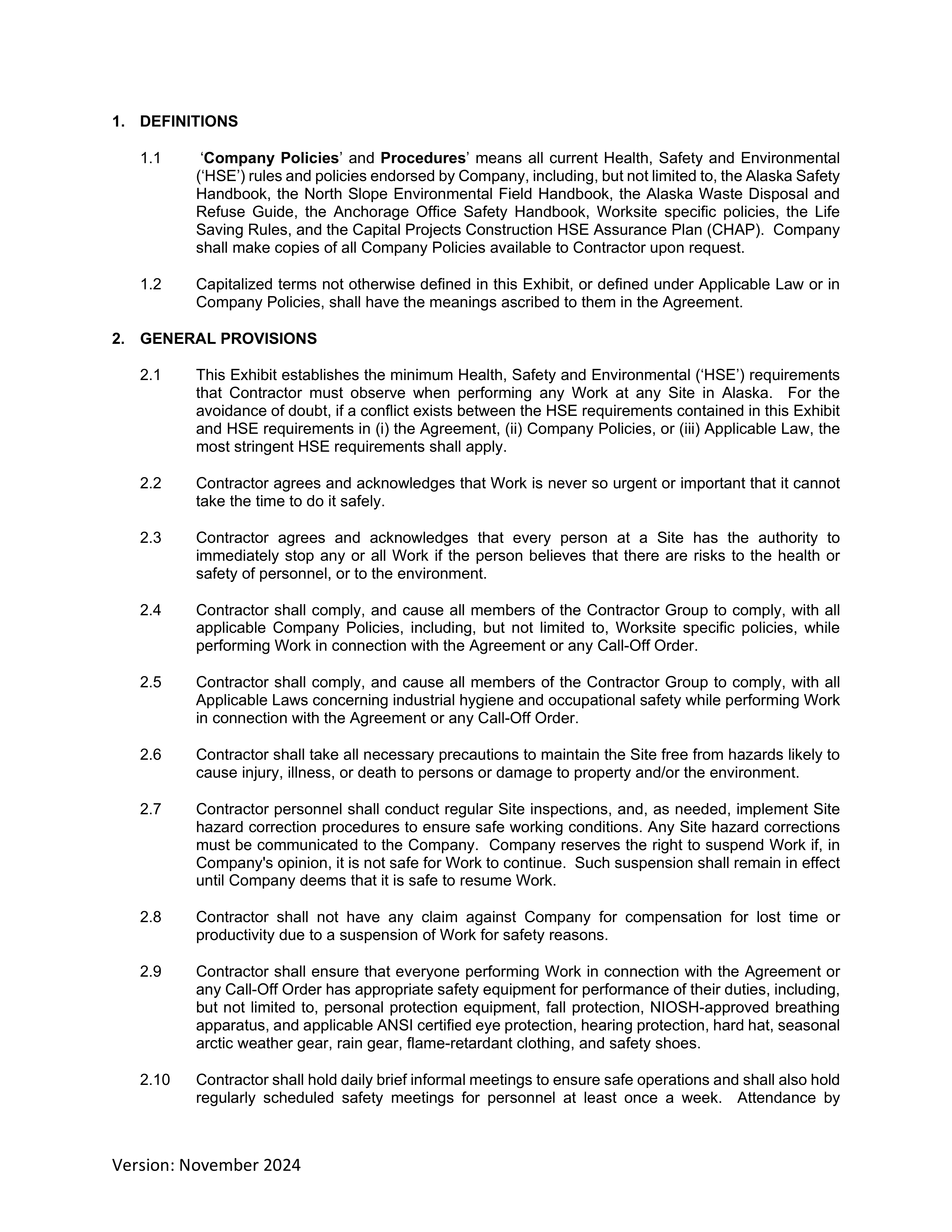 ConocoPhillips Field Service Contract — page 22