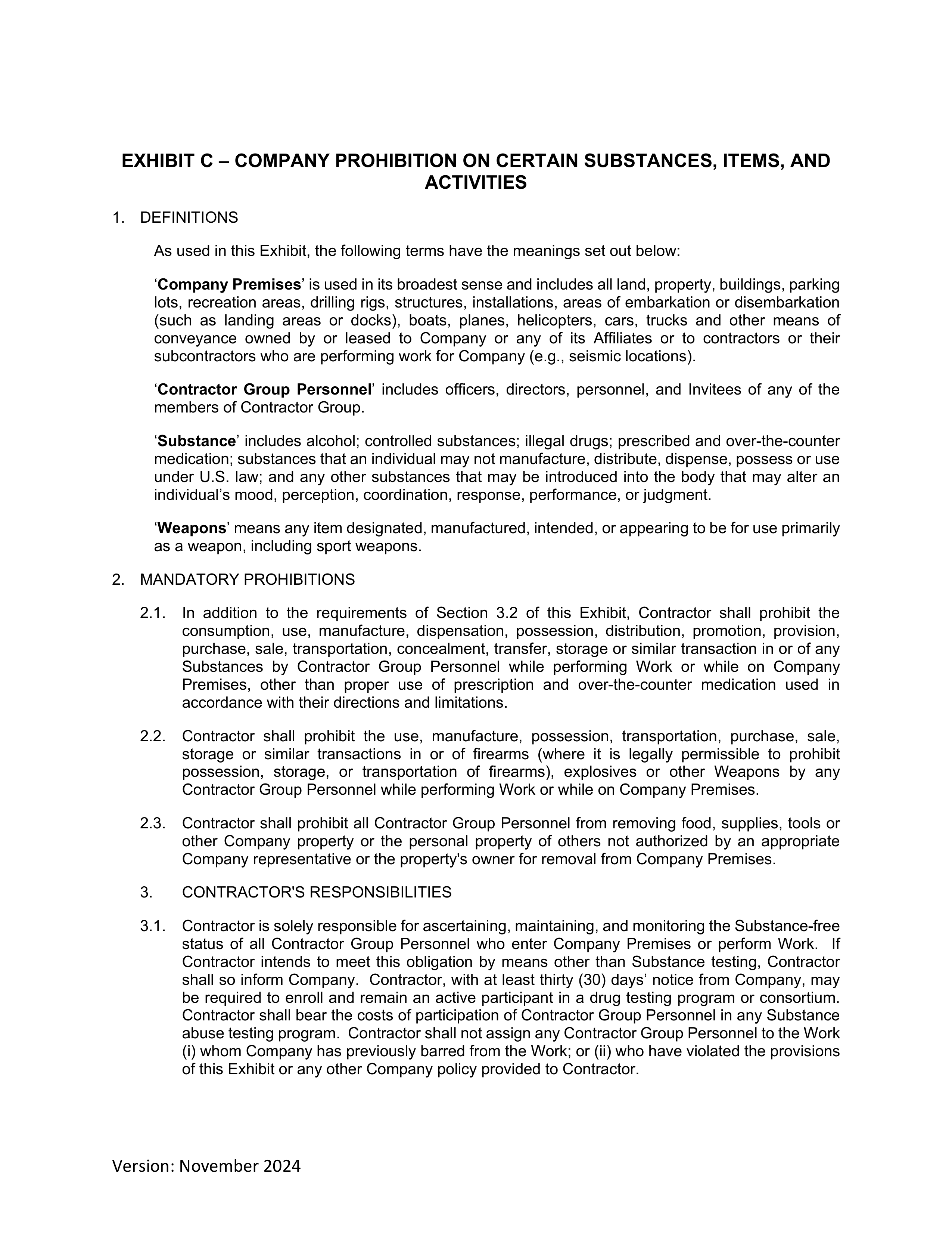 ConocoPhillips Field Service Contract — page 40